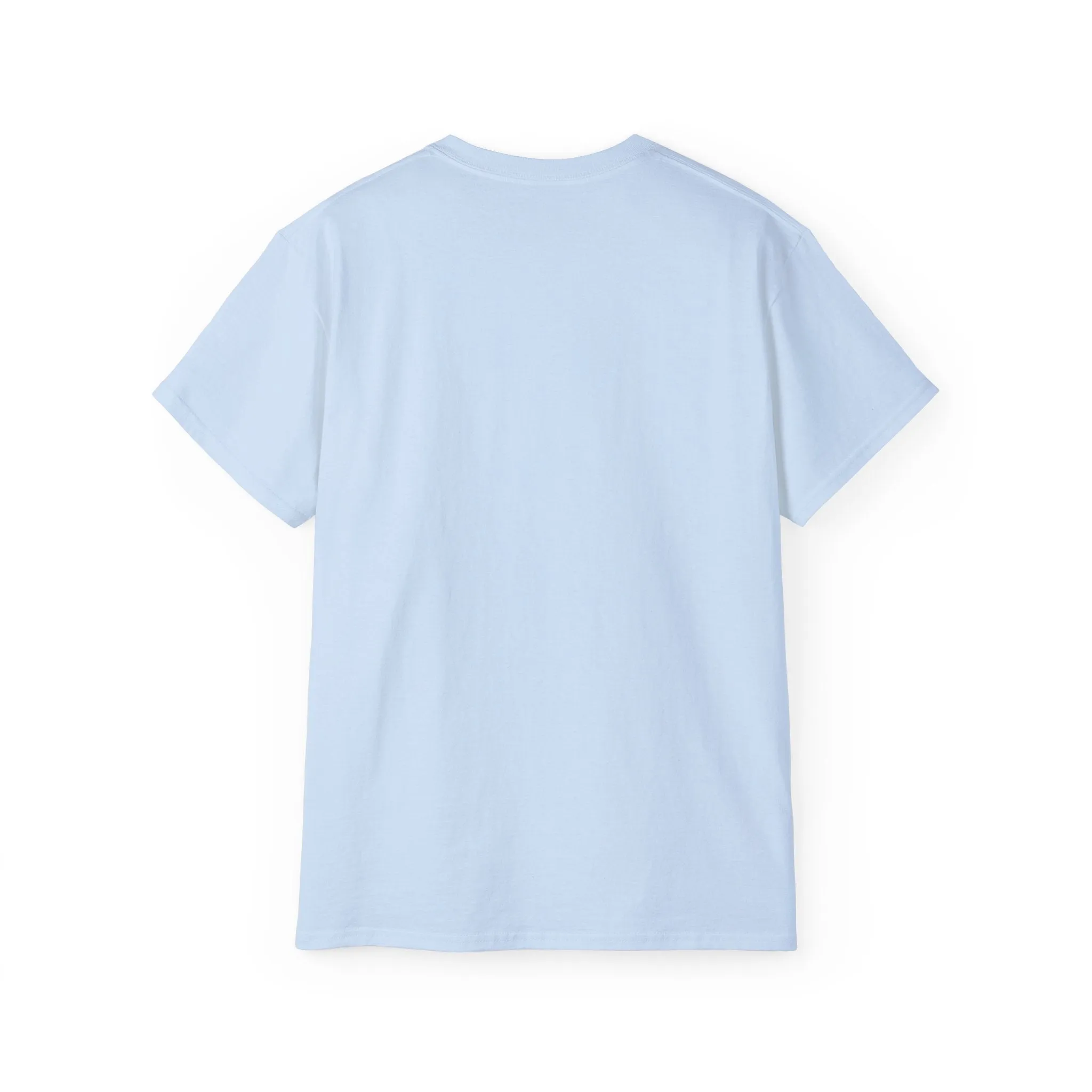 Lift Heavy Shit - Unisex Ultra Cotton Tee - Front White Logo - Plain Back