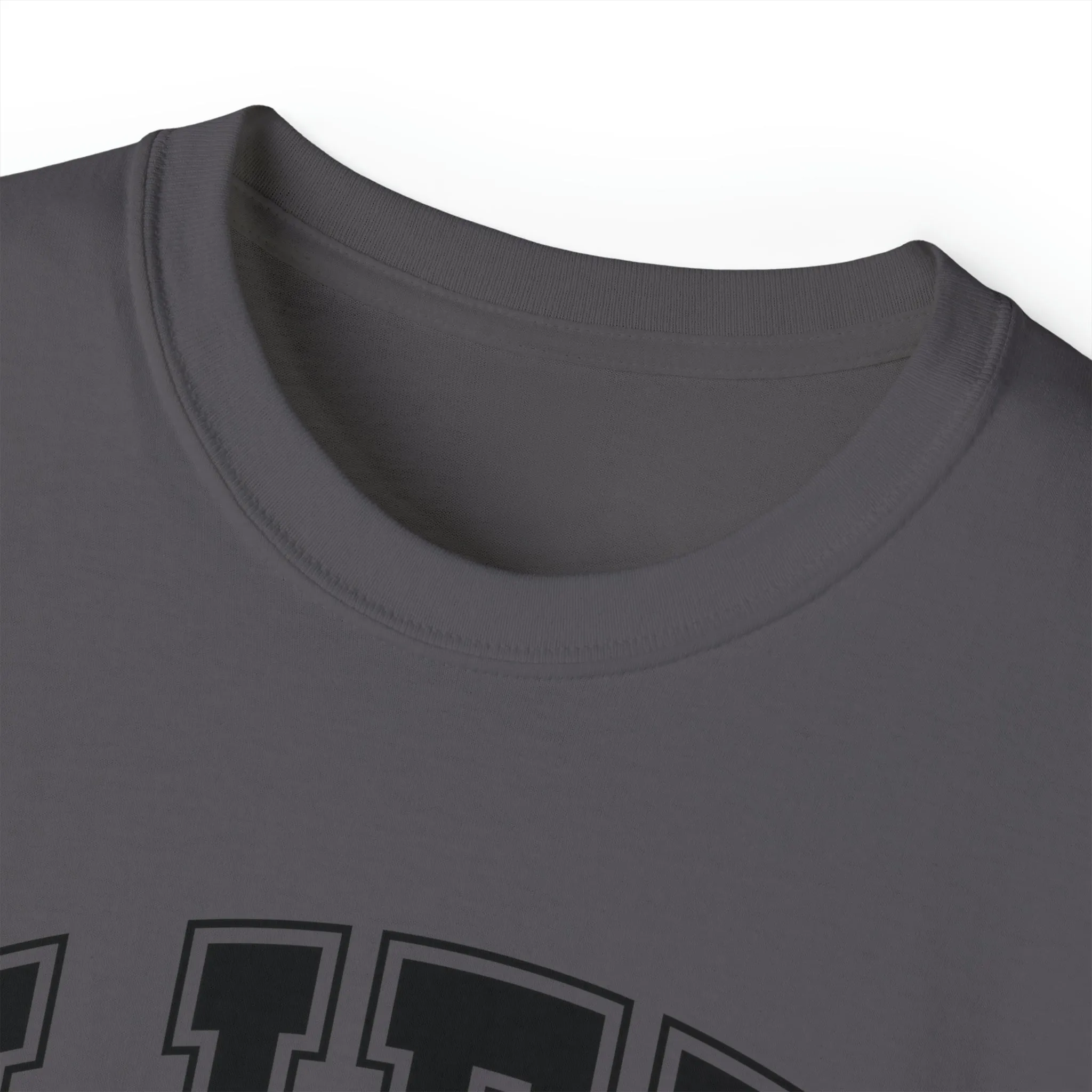 Lift Like A Girl - Unisex Ultra Cotton Tee - Front Black Logo - Plain Back