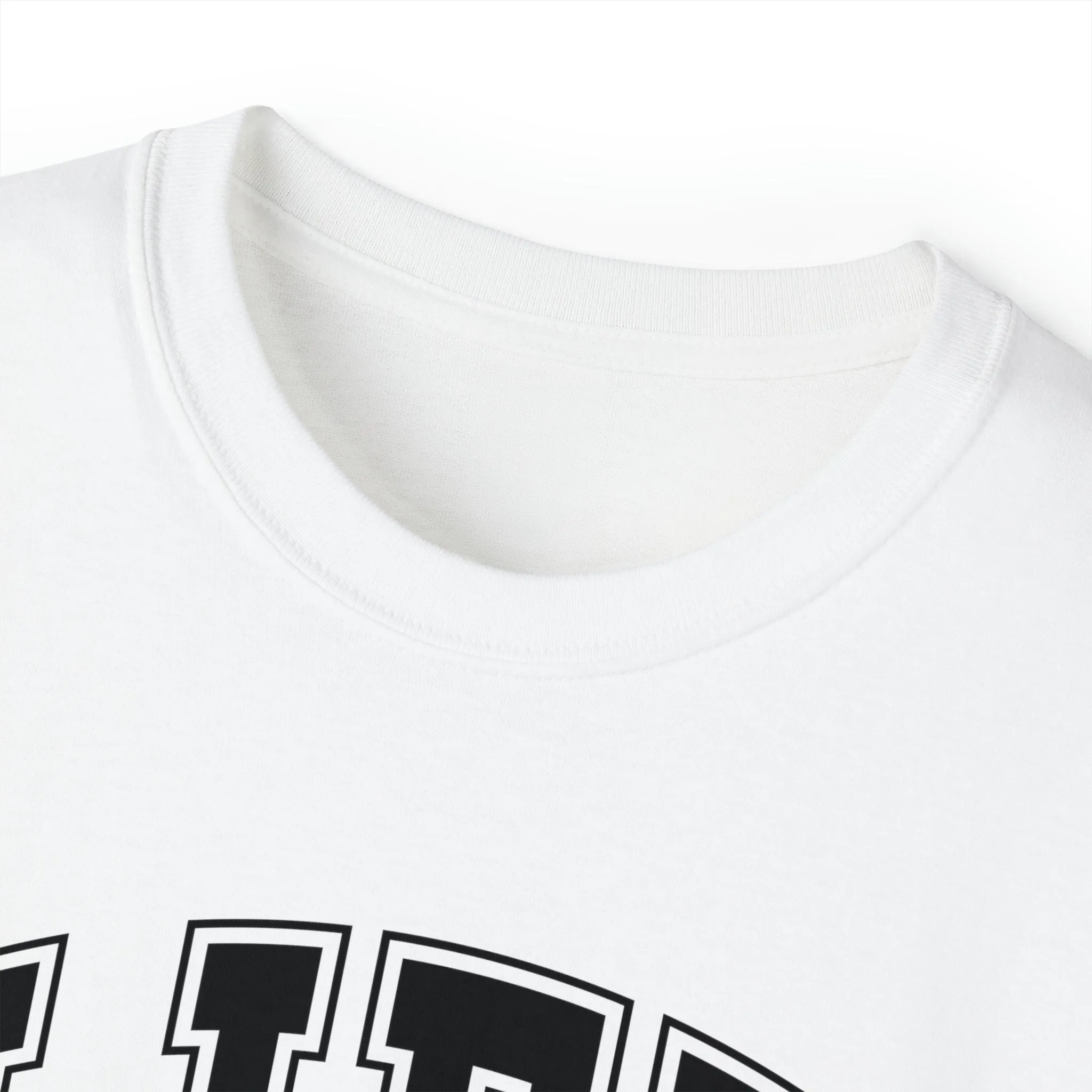Lift Like A Girl - Unisex Ultra Cotton Tee - Front Black Logo - Plain Back