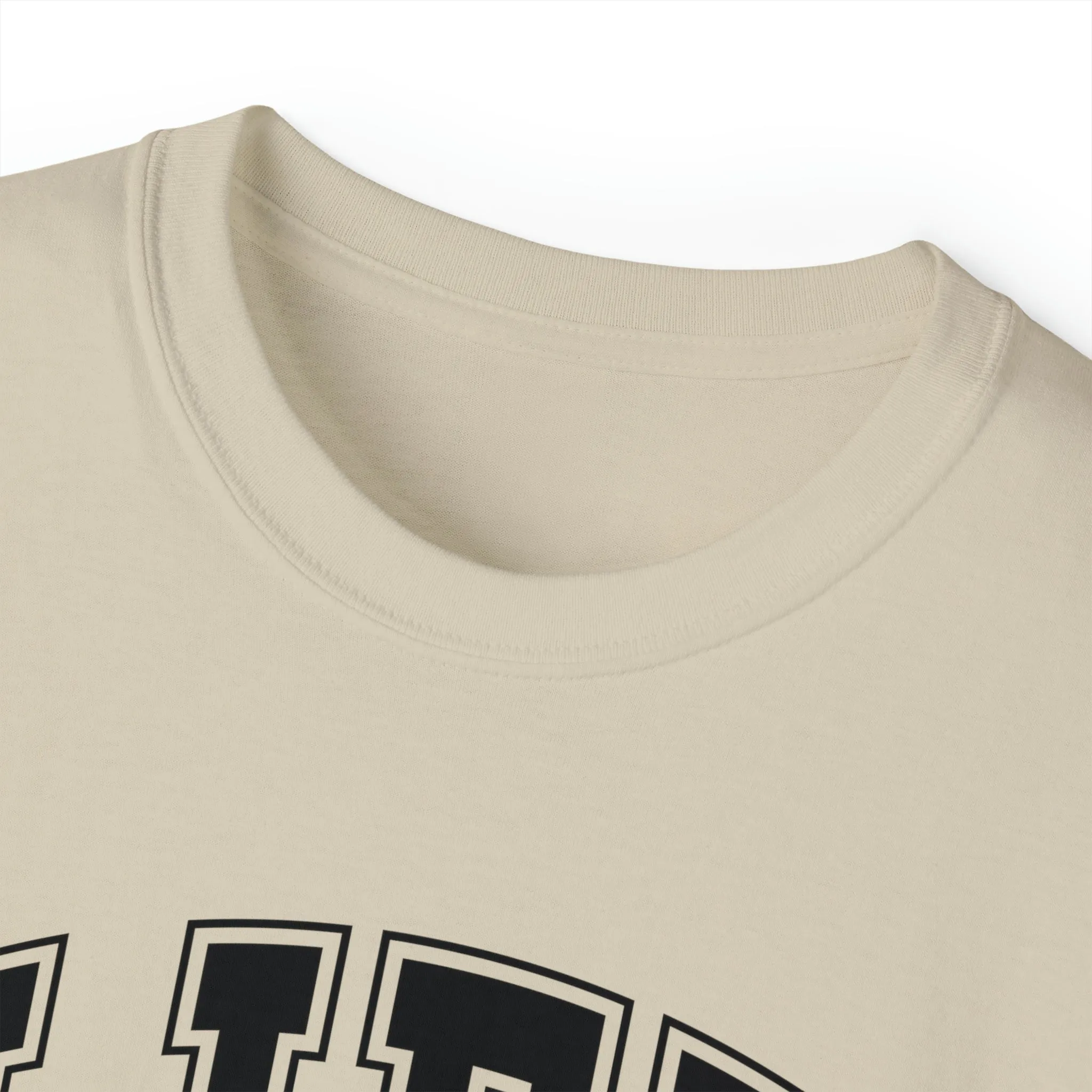 Lift Like A Girl - Unisex Ultra Cotton Tee - Front Black Logo - Plain Back