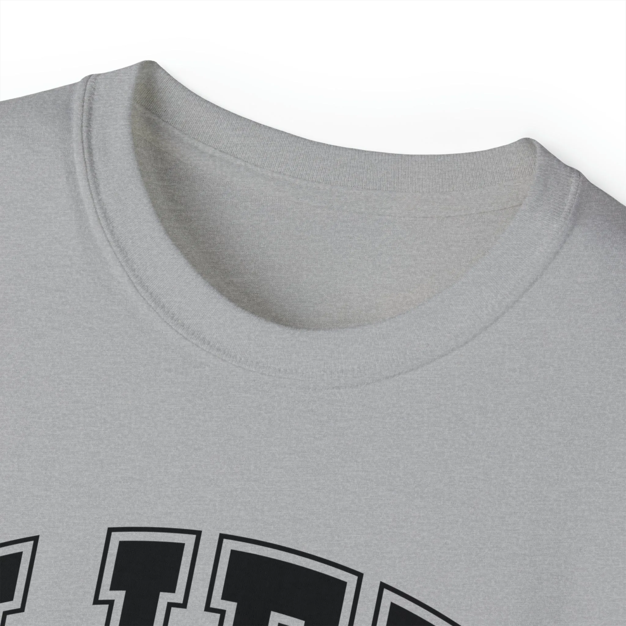Lift Like A Girl - Unisex Ultra Cotton Tee - Front Black Logo - Plain Back