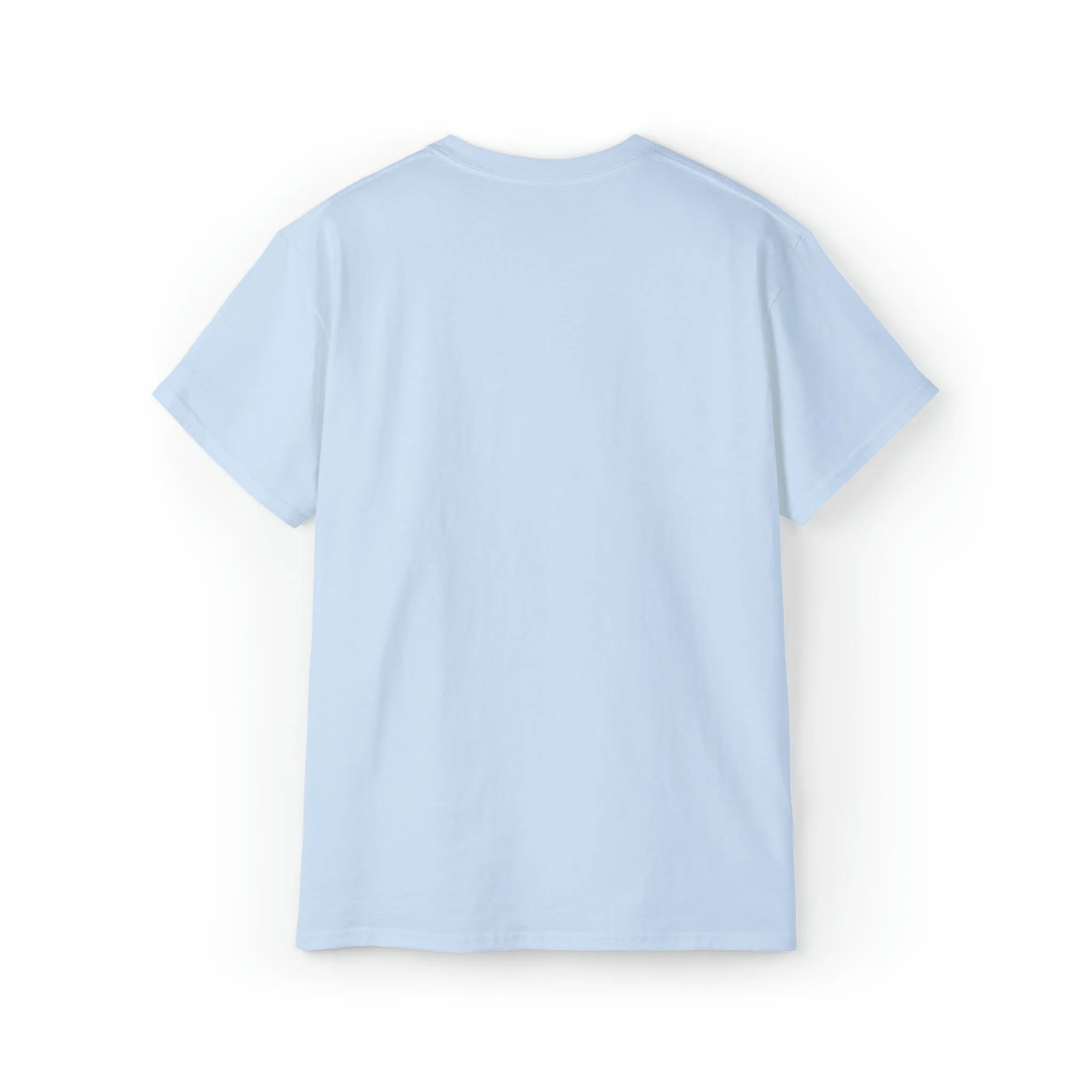 Lift Like A Girl - Unisex Ultra Cotton Tee - Front White Logo - Plain Back