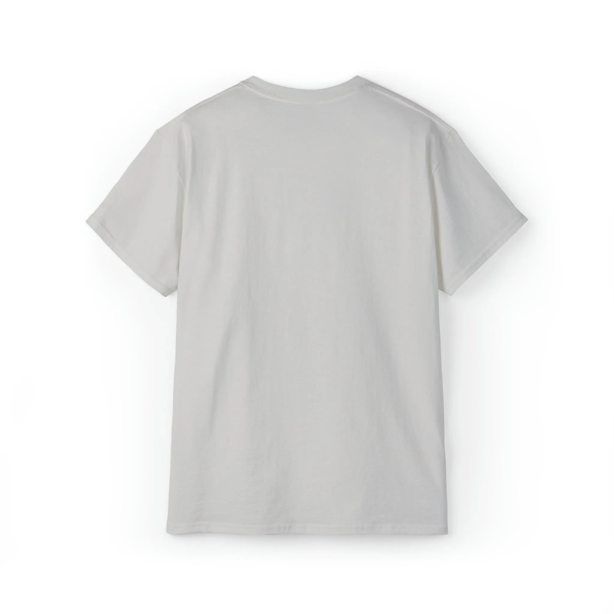 Lift Like A Girl - Unisex Ultra Cotton Tee - Front White Logo - Plain Back