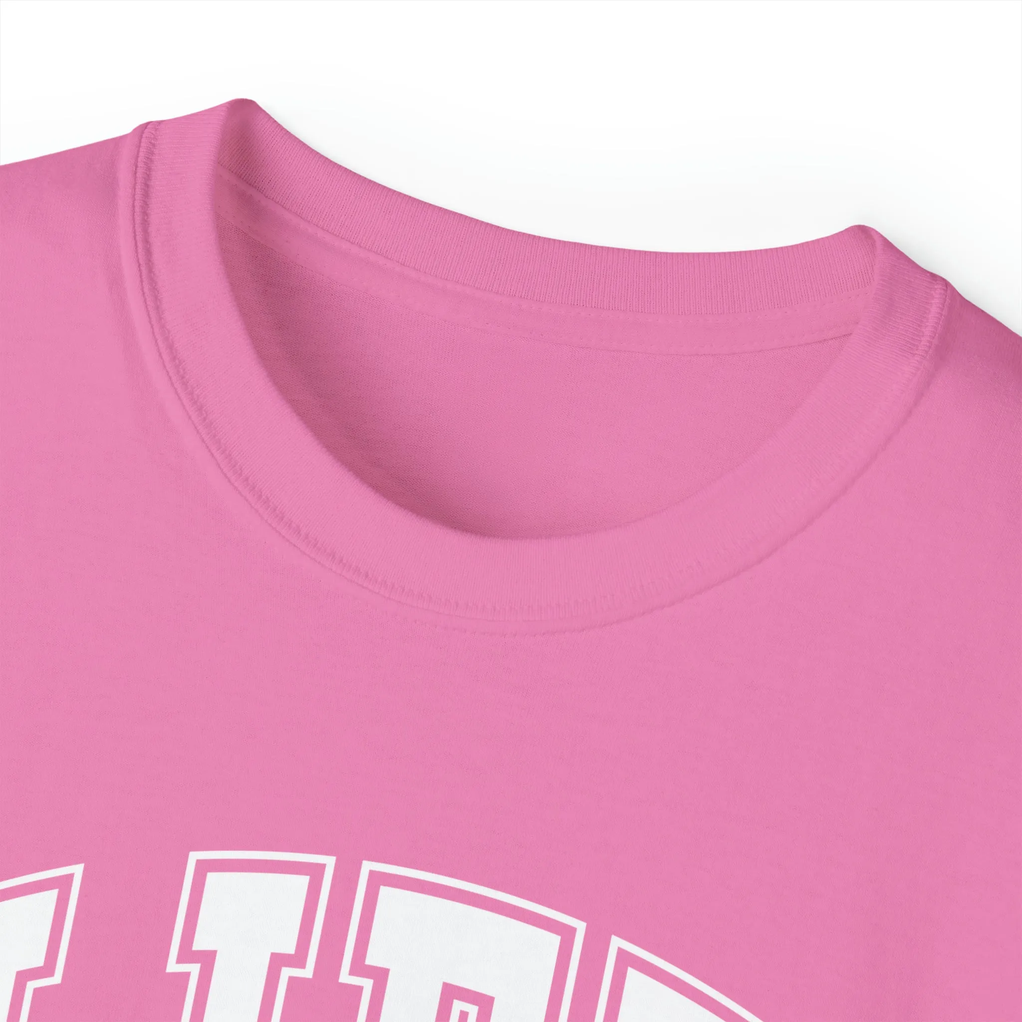 Lift Like A Girl - Unisex Ultra Cotton Tee - Front White Logo - Plain Back