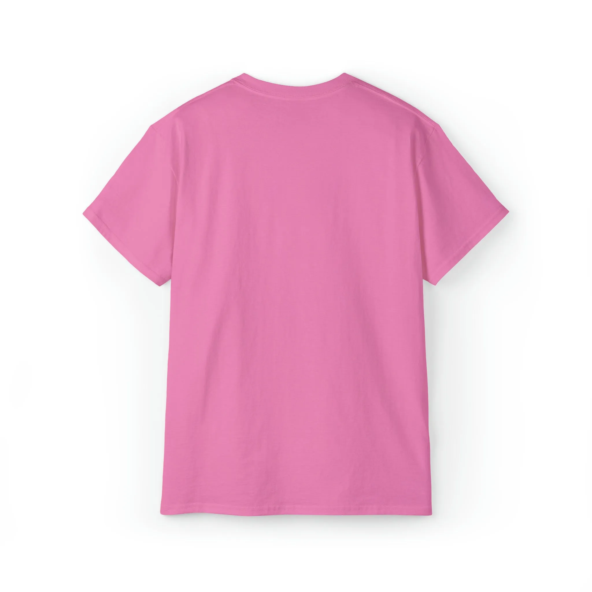 Lift Like A Girl - Unisex Ultra Cotton Tee - Front White Logo - Plain Back