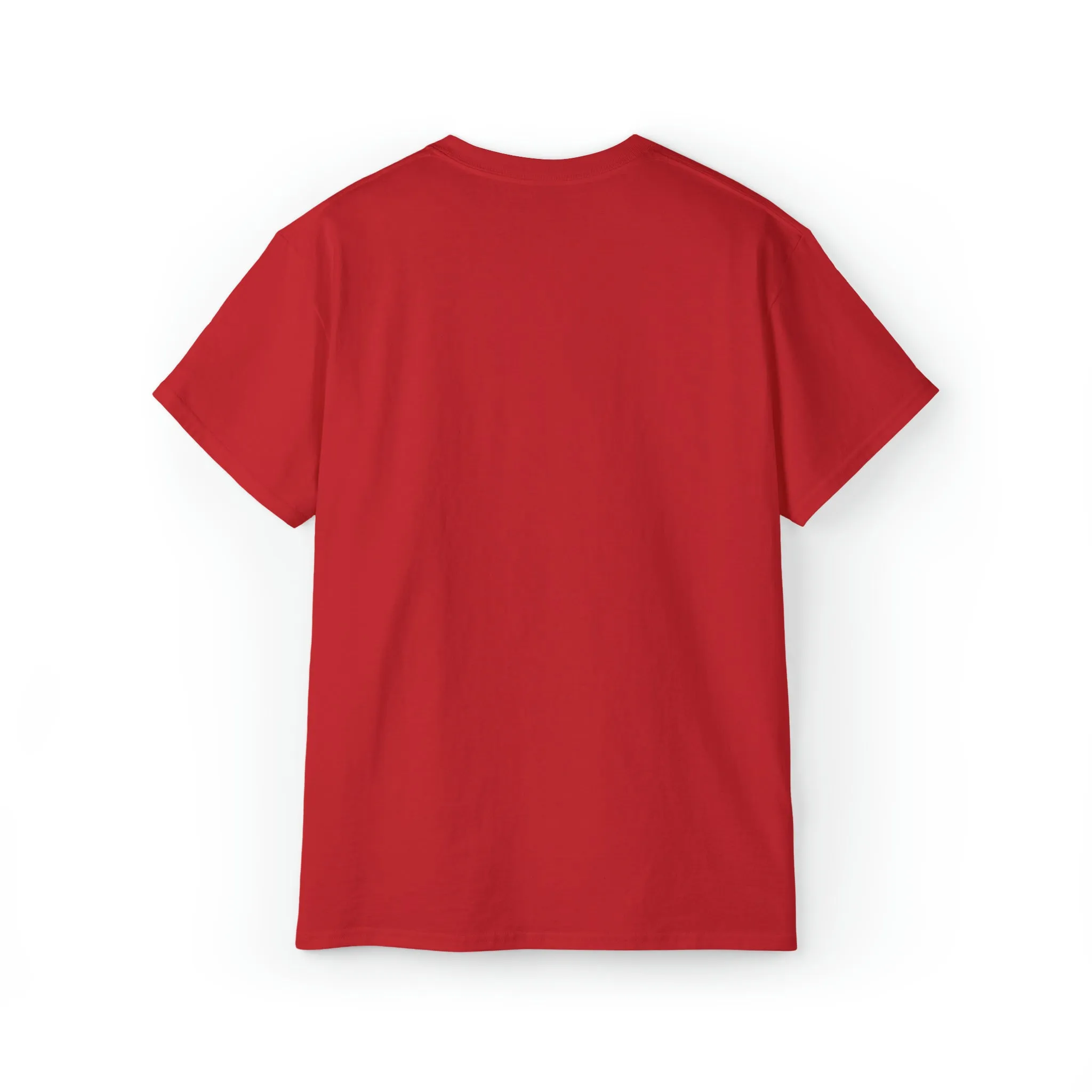 Lift Like A Girl - Unisex Ultra Cotton Tee - Front White Logo - Plain Back