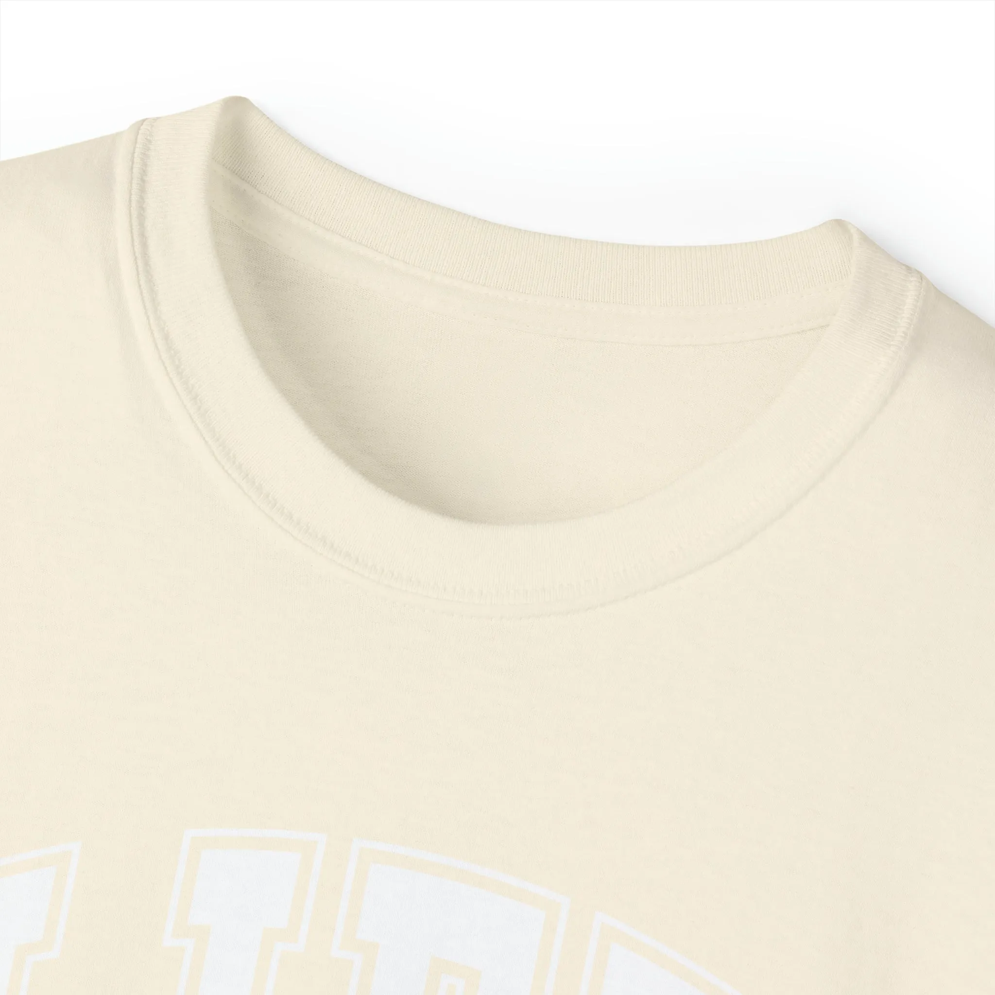 Lift Like A Girl - Unisex Ultra Cotton Tee - Front White Logo - Plain Back