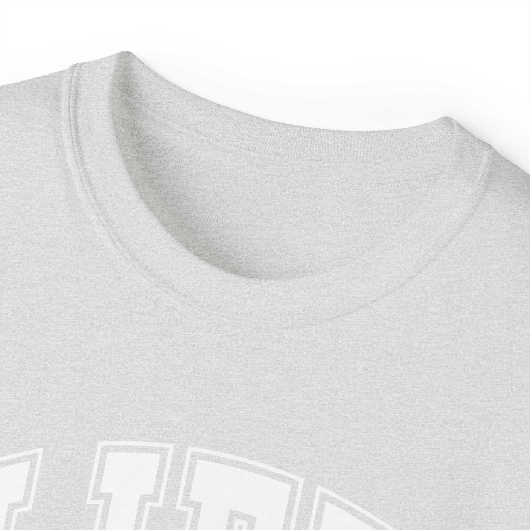 Lift Like A Girl - Unisex Ultra Cotton Tee - Front White Logo - Plain Back