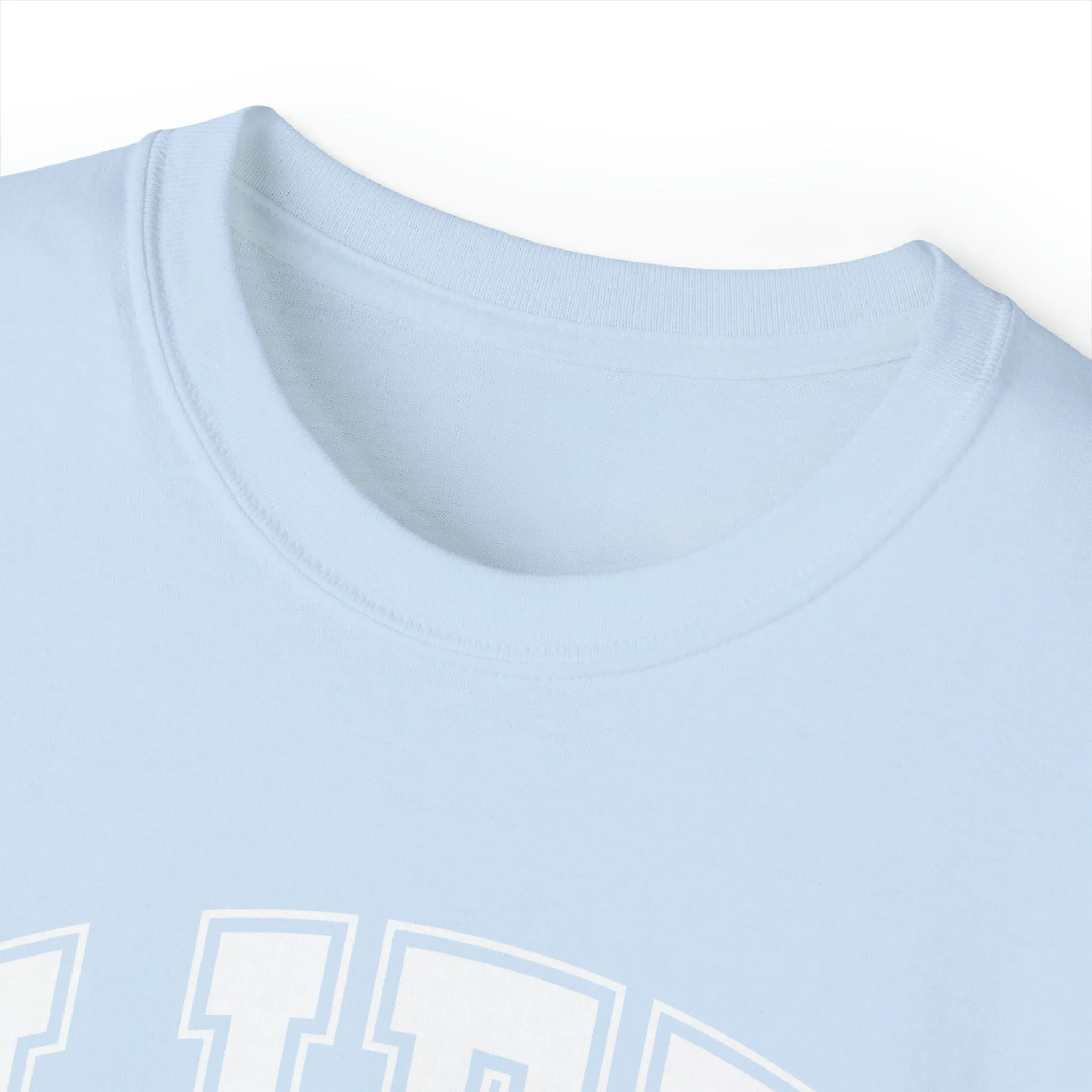 Lift Like A Girl - Unisex Ultra Cotton Tee - Front White Logo - Plain Back