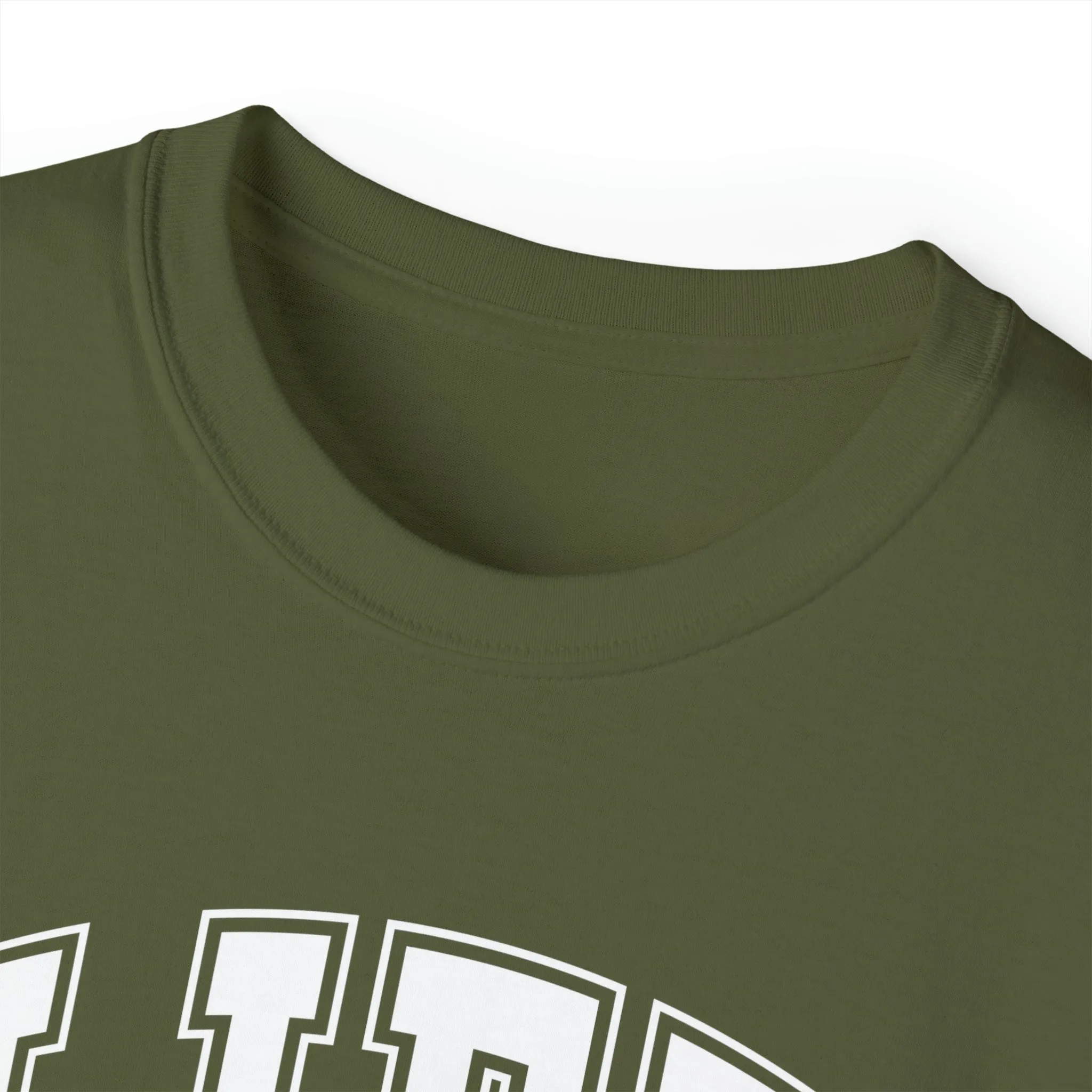 Lift Like A Girl - Unisex Ultra Cotton Tee - Front White Logo - Plain Back