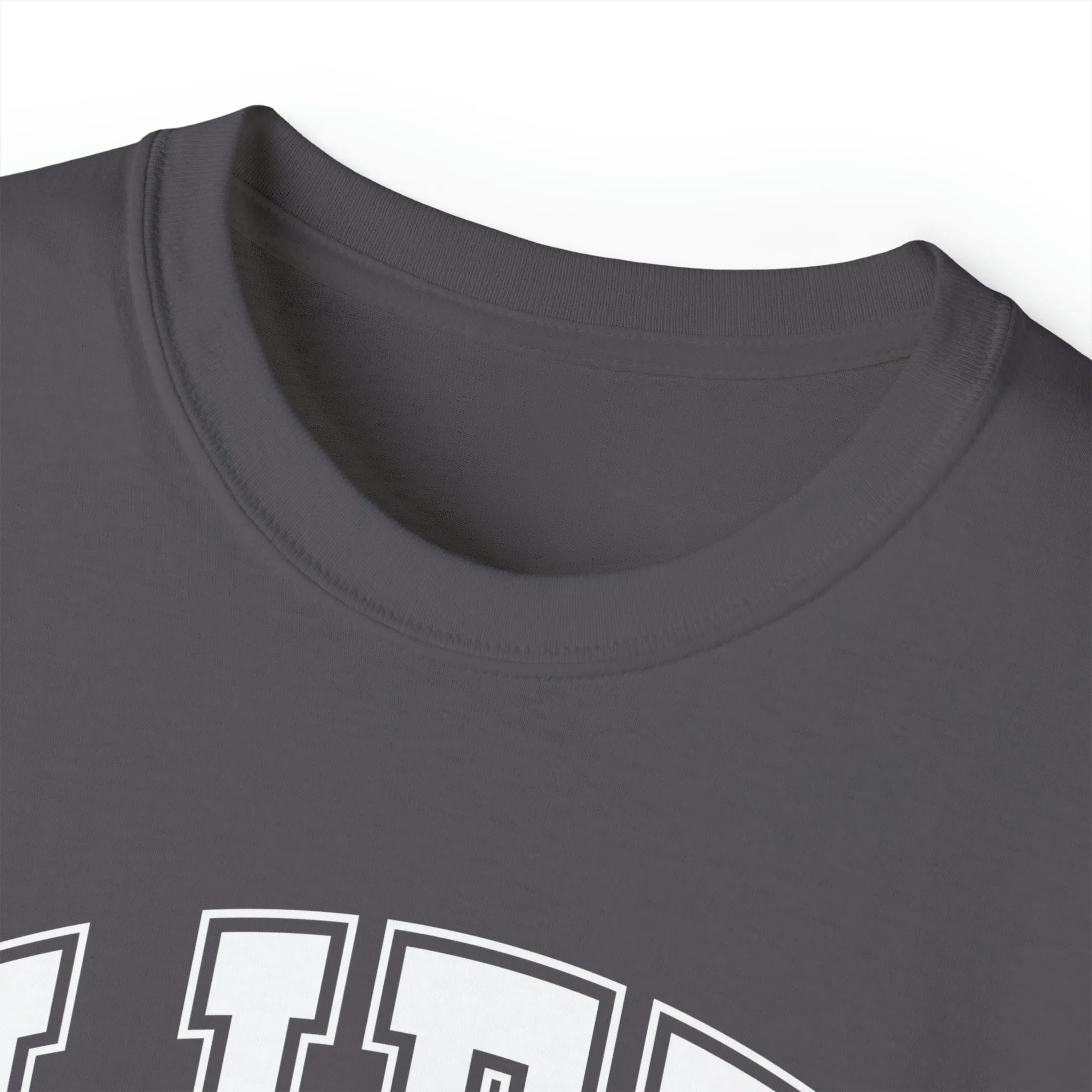 Lift Like A Girl - Unisex Ultra Cotton Tee - Front White Logo - Plain Back