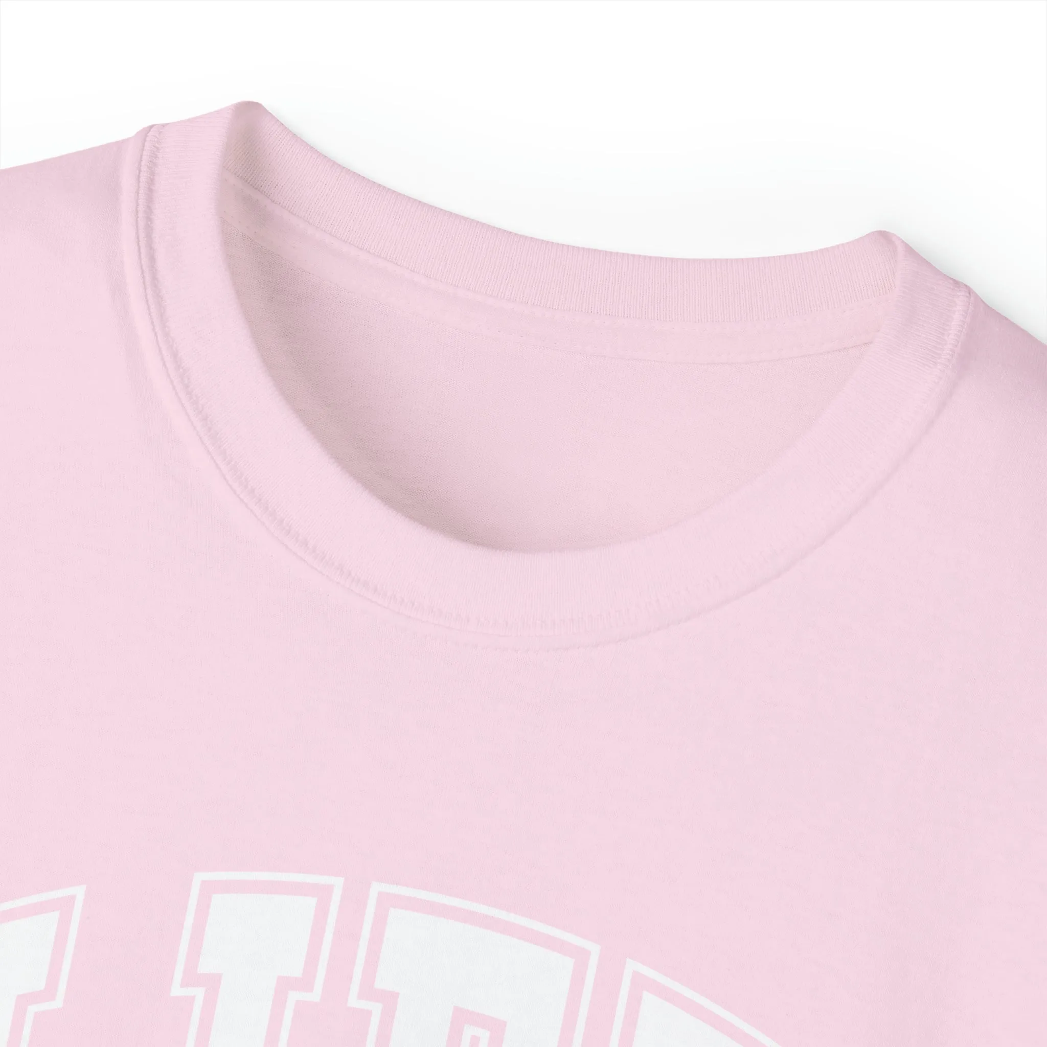 Lift Like A Girl - Unisex Ultra Cotton Tee - Front White Logo - Plain Back