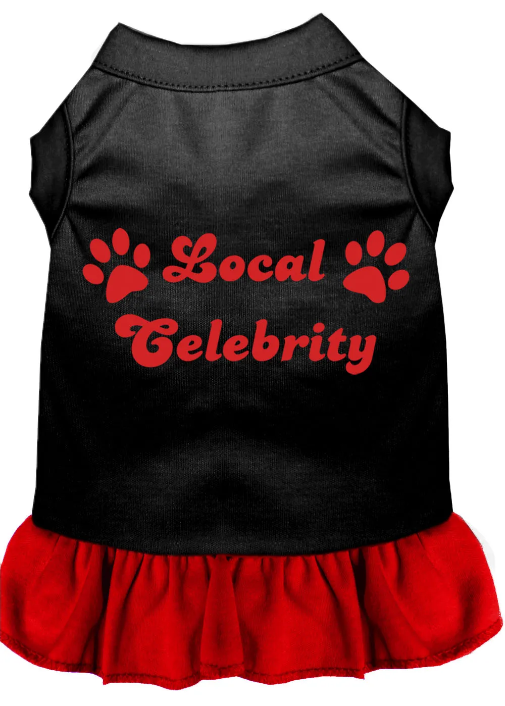 Local Celebrity Screen Print Dress Black With Red Xs