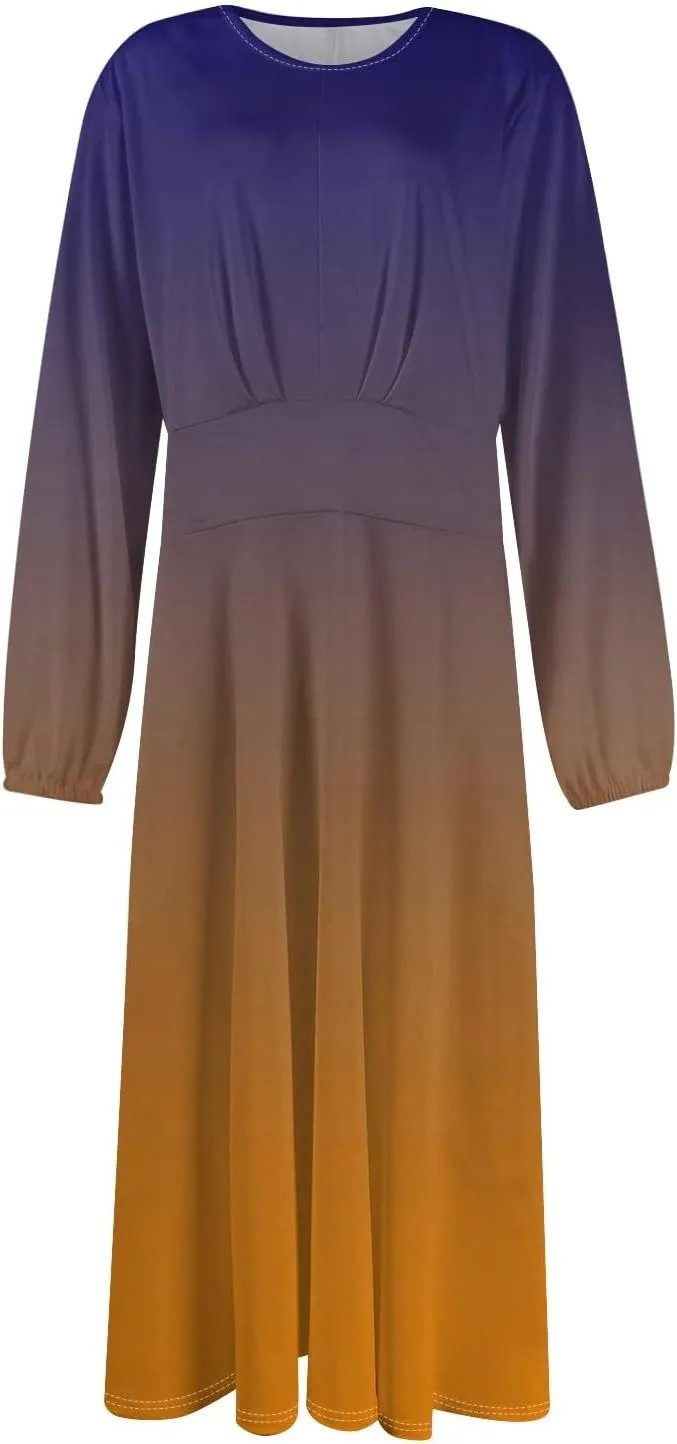 Long Sleeve Dress for Women Fall Maxi Dress Plus Size A Line Dresses for Women 2024 Semi Formal