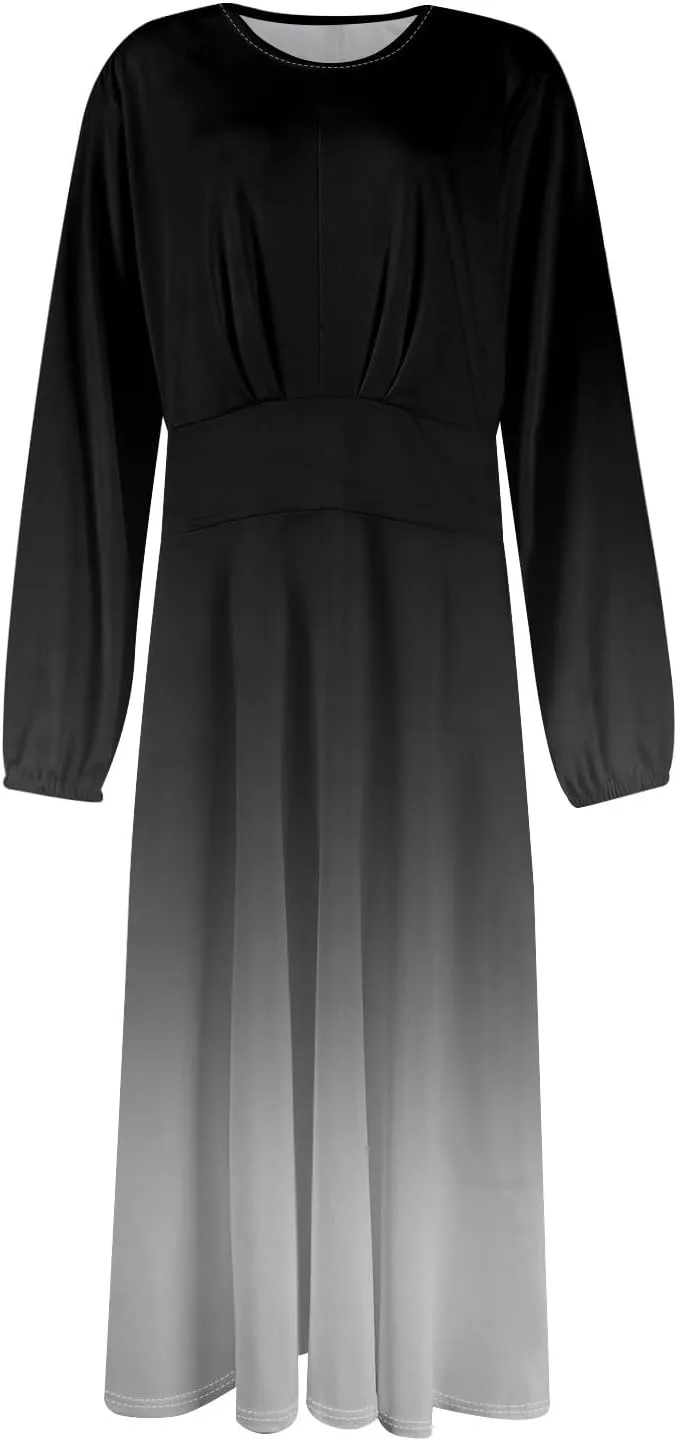 Long Sleeve Dress for Women Fall Maxi Dress Plus Size A Line Dresses for Women 2024 Semi Formal
