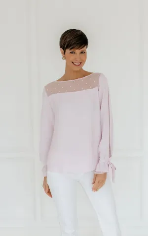 Louiselynette Heather blouse with design sleeve