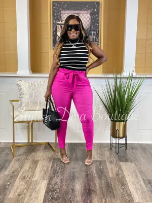 Luxe Diva Pants up to 3XL (Fuchsia Pink)