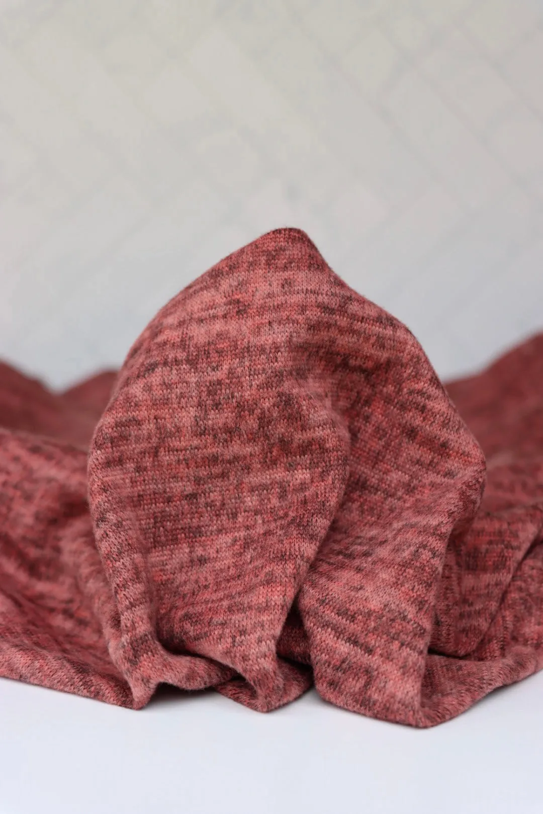Marled Cinnamon Brushed Hacci Sweater Knit