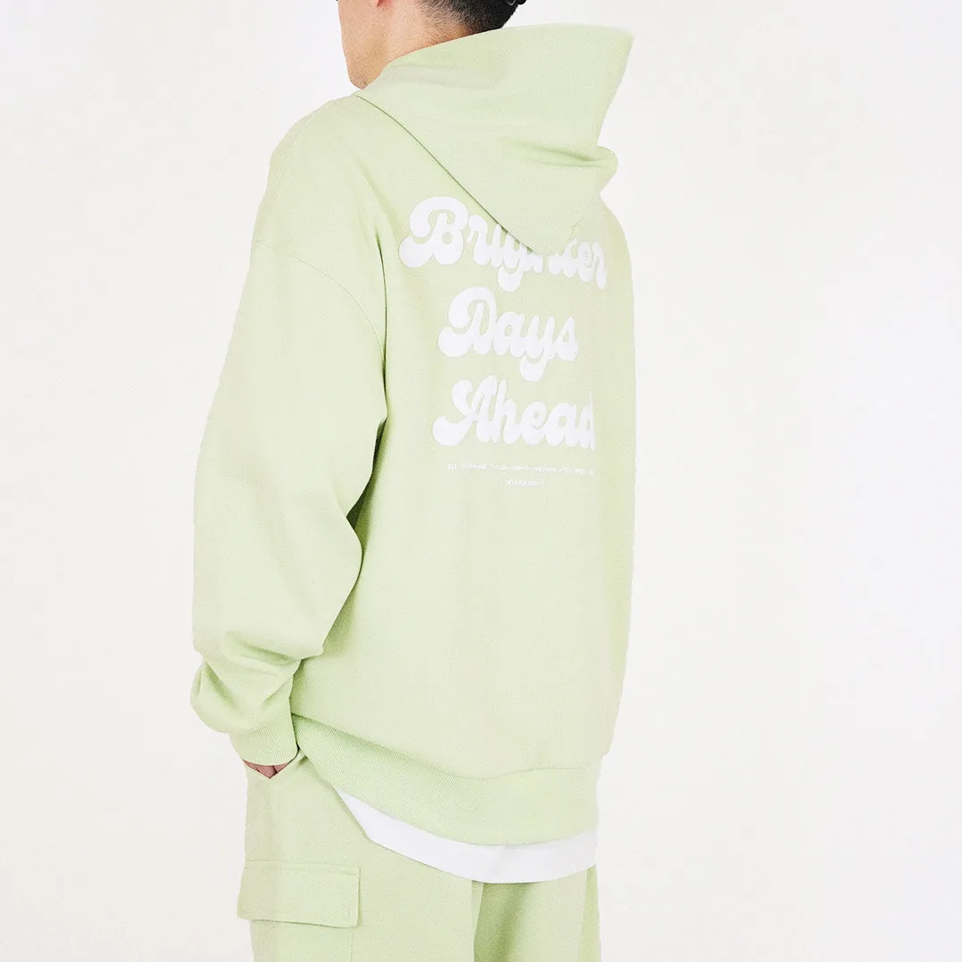 Men Printed Oversized Hoodie - Green - SM2310146C