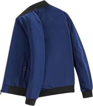 Men's Winter Jacket Relaxed Fit Lightweight Jackets Comfortable Leisure Jacket Fleece Outdoor Clothing Solid Color Tops