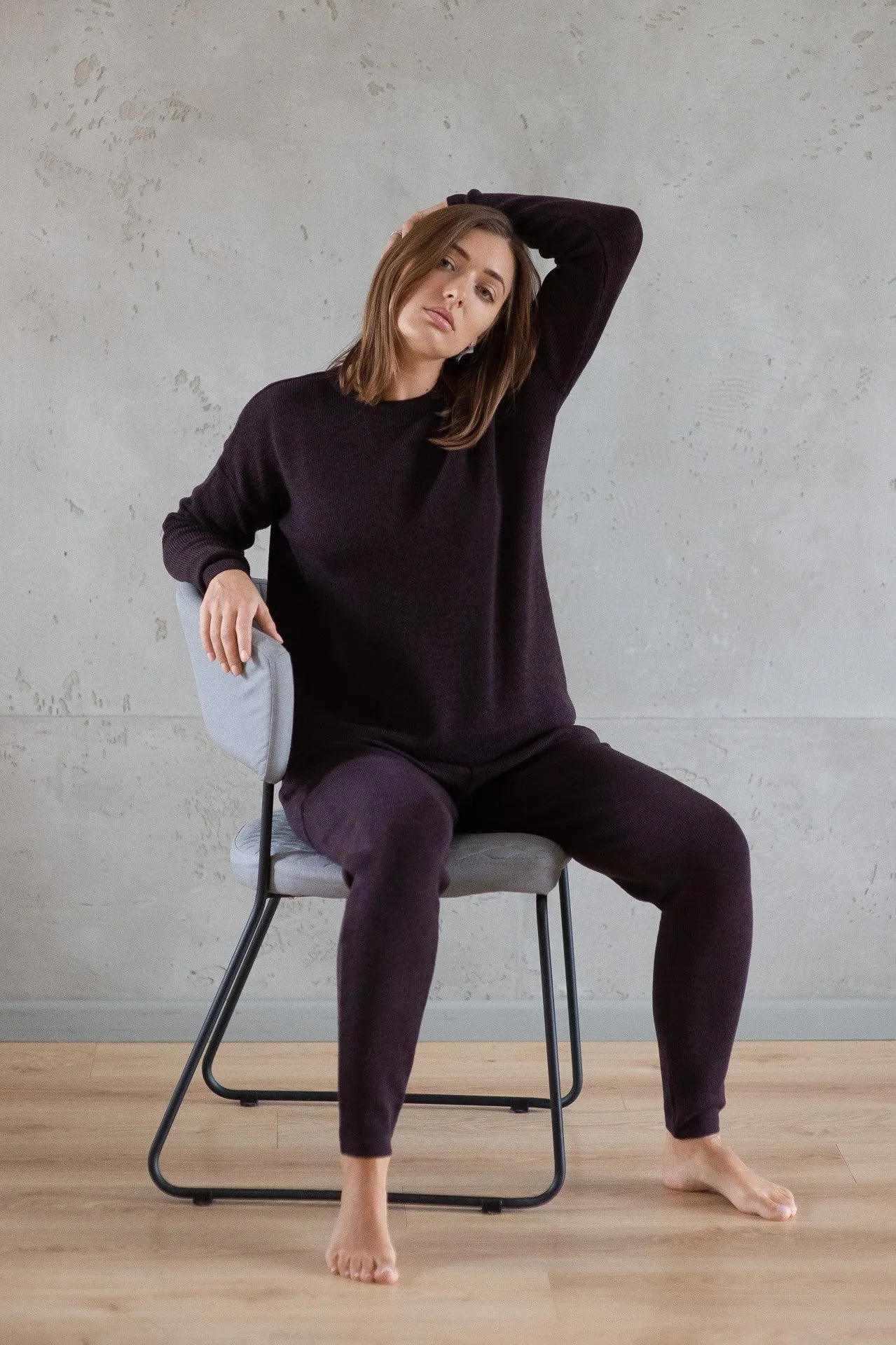 Merino Wool Suit - Bordeaux