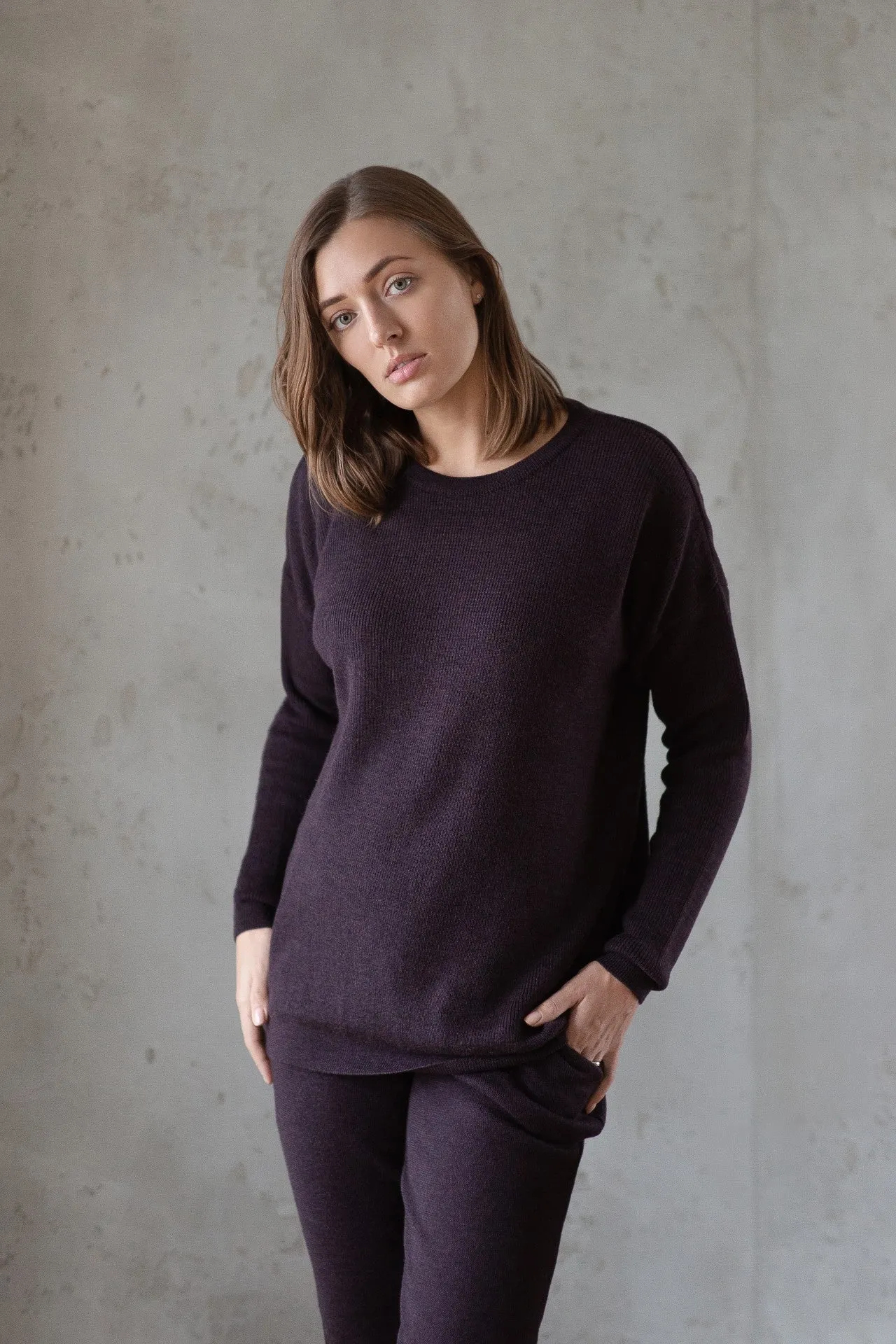 Merino Wool Suit - Bordeaux