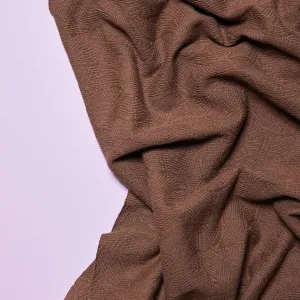 Mind The MAKER - Organic Leaf Jacquard Knit in Dust Brown