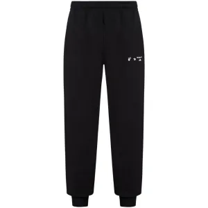 Off-White Logo Slim Cuffed Black Sweatpants