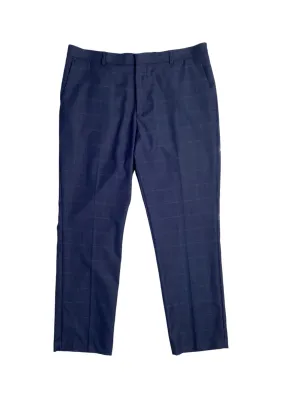 Perry Ellis Portfolio Mens Slim Fit Flat Suit Dress Pants Navy Blue 36 x 29
