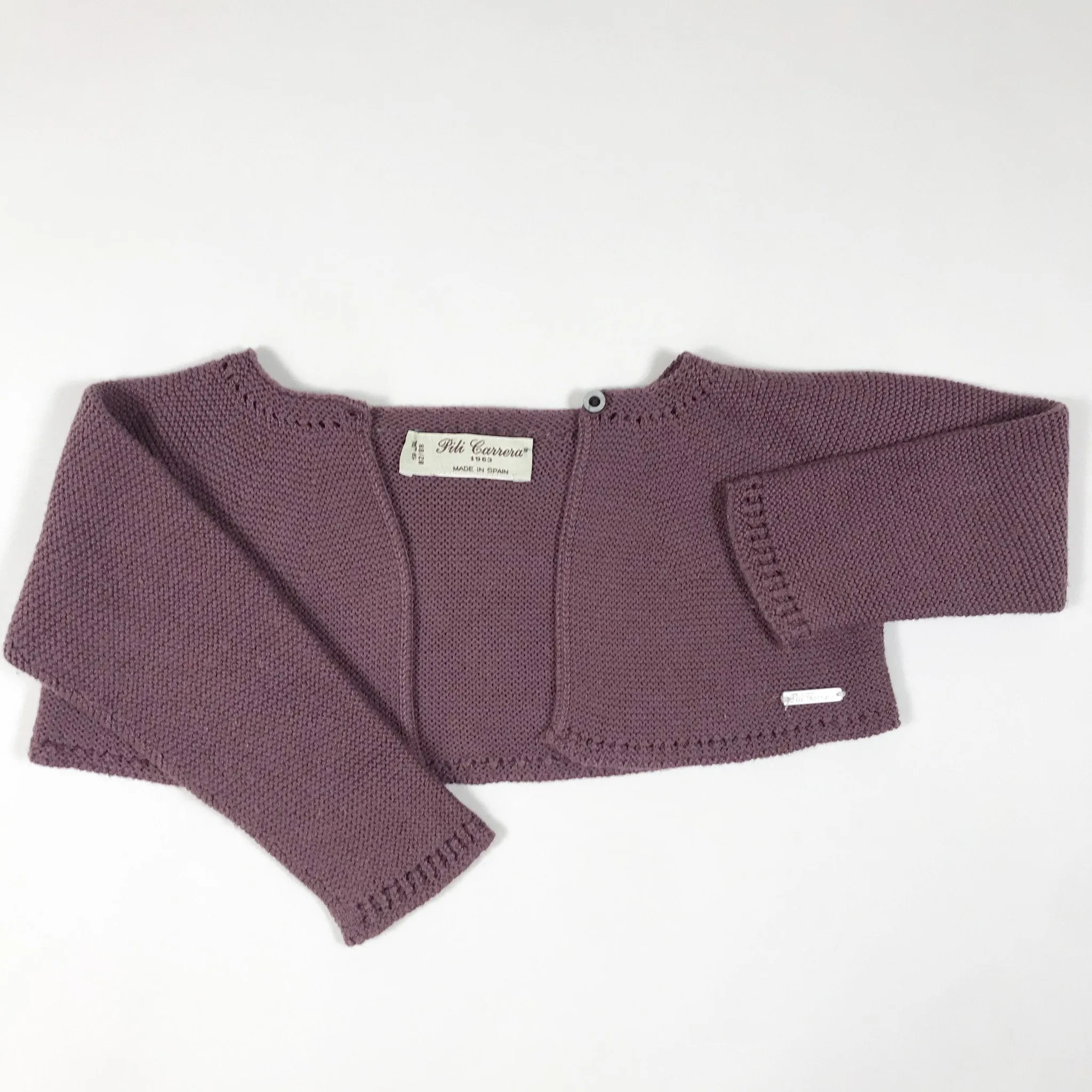 Pili Carrera soft purple long-sleeved bolero 18M/82-88