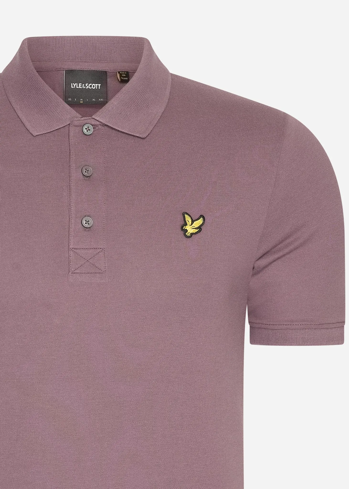 Plain polo shirt - highland mauve
