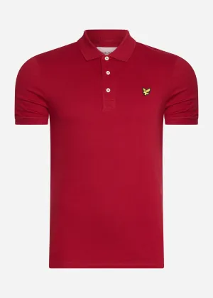 Plain polo shirt - tunnel red