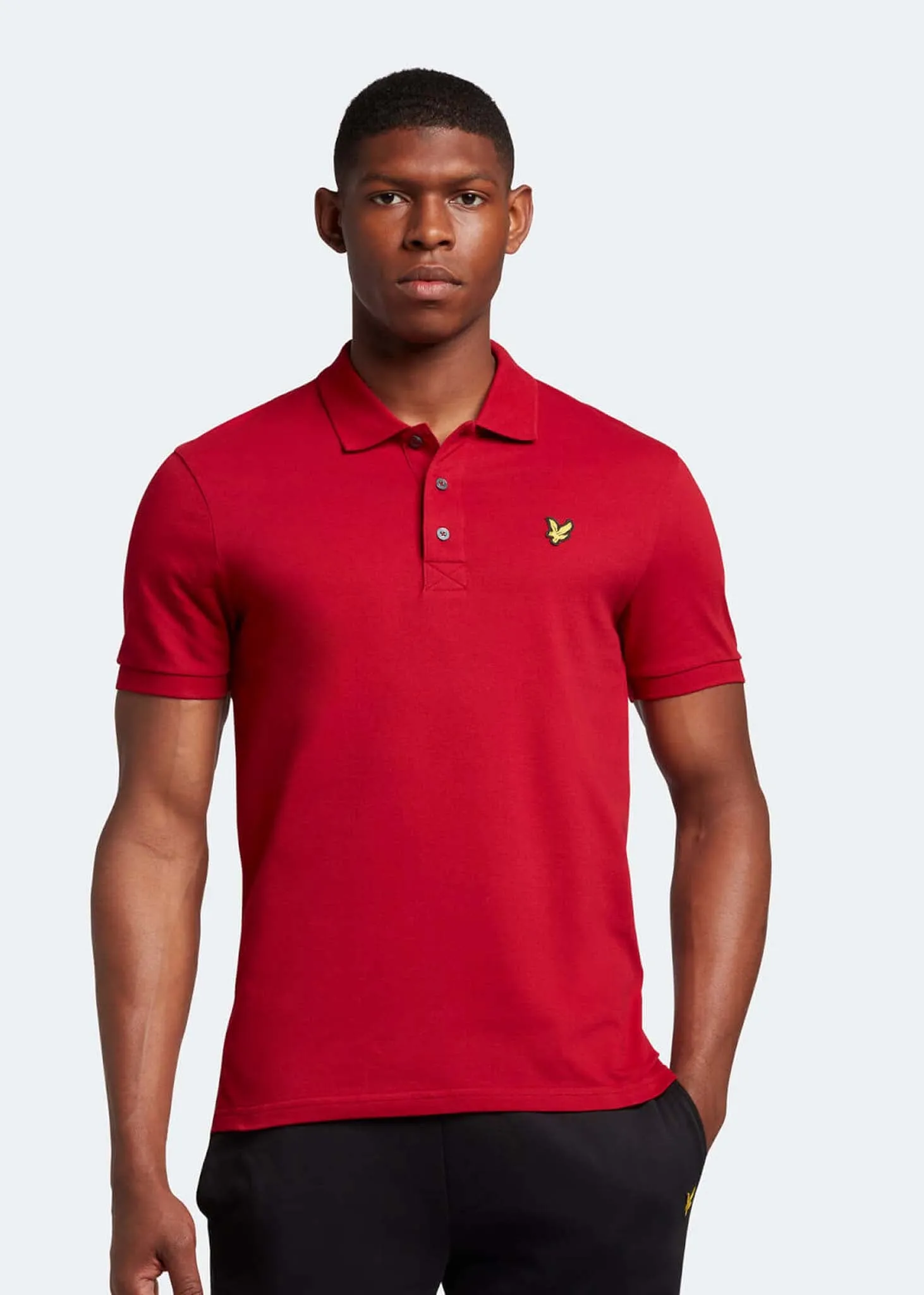 Plain polo shirt - tunnel red
