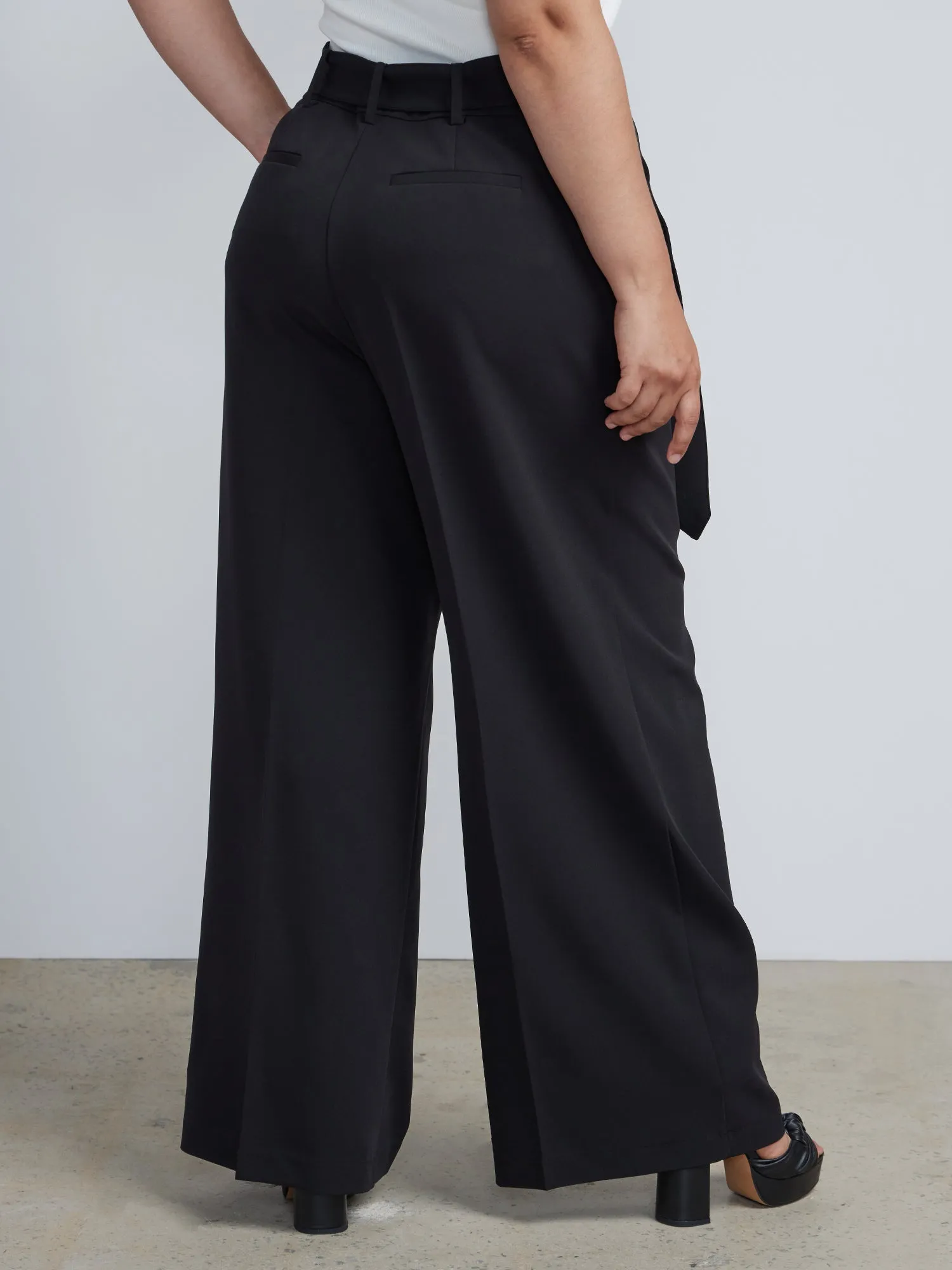Plus D Ring Wide Leg Pants