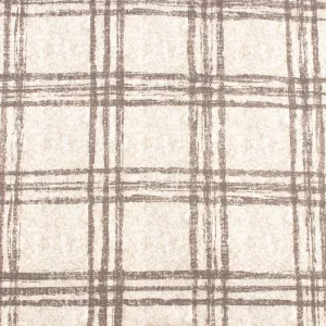 Printed Sweater Knit - HACCI - Plaids - Beige