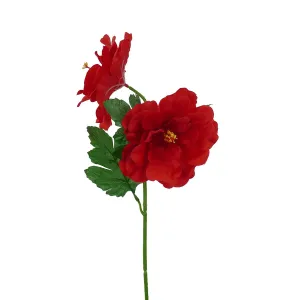 Red Hibiscus Spray