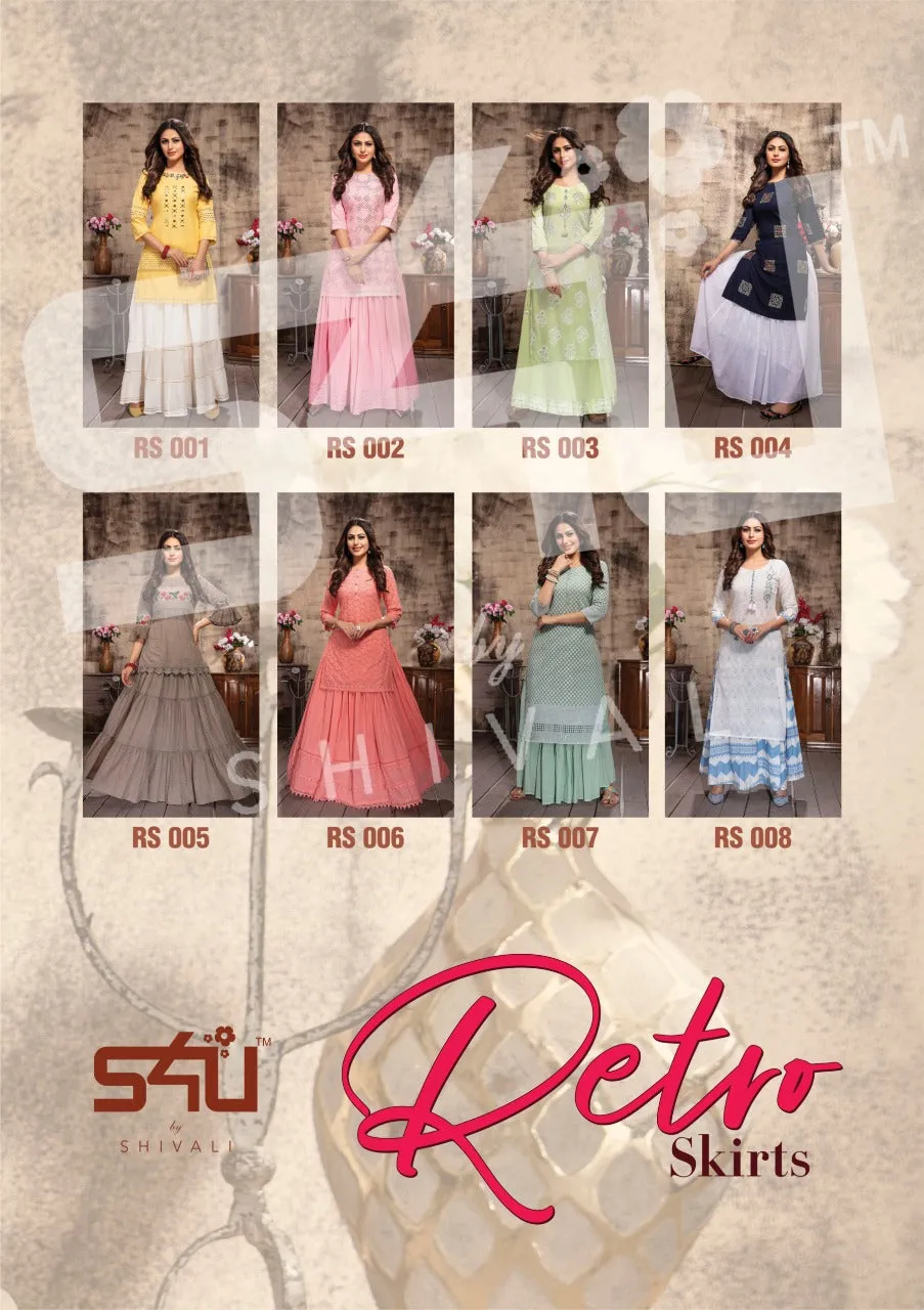 S4U Shivali Launched Retro Skirts Cotton Casual Wear Kurtis Collection