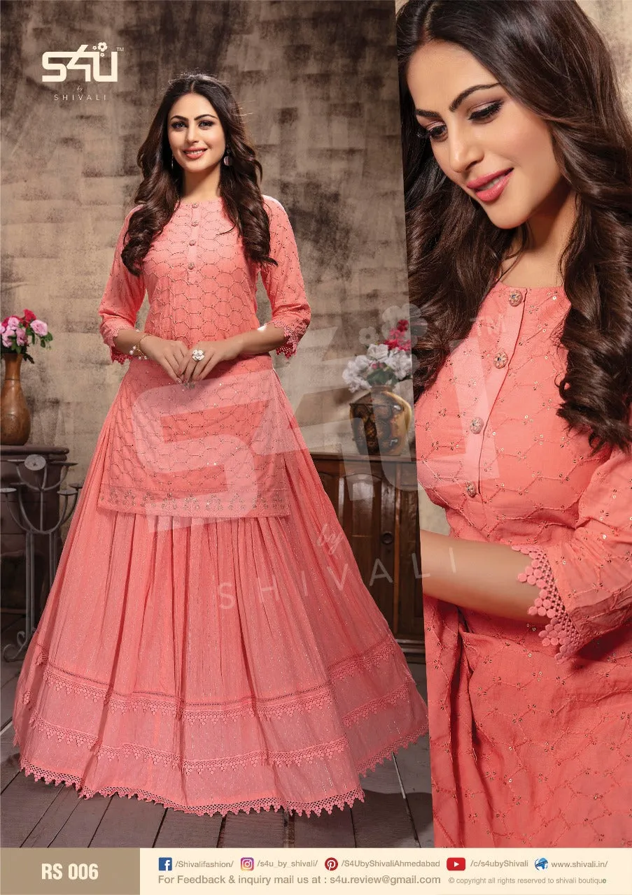 S4U Shivali Launched Retro Skirts Cotton Casual Wear Kurtis Collection