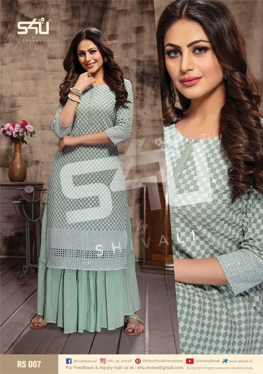 S4U Shivali Launched Retro Skirts Cotton Casual Wear Kurtis Collection