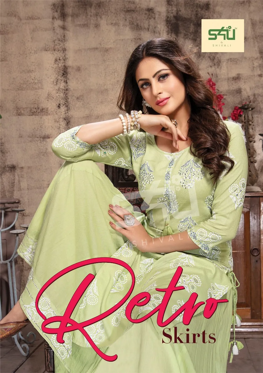 S4U Shivali Launched Retro Skirts Cotton Casual Wear Kurtis Collection