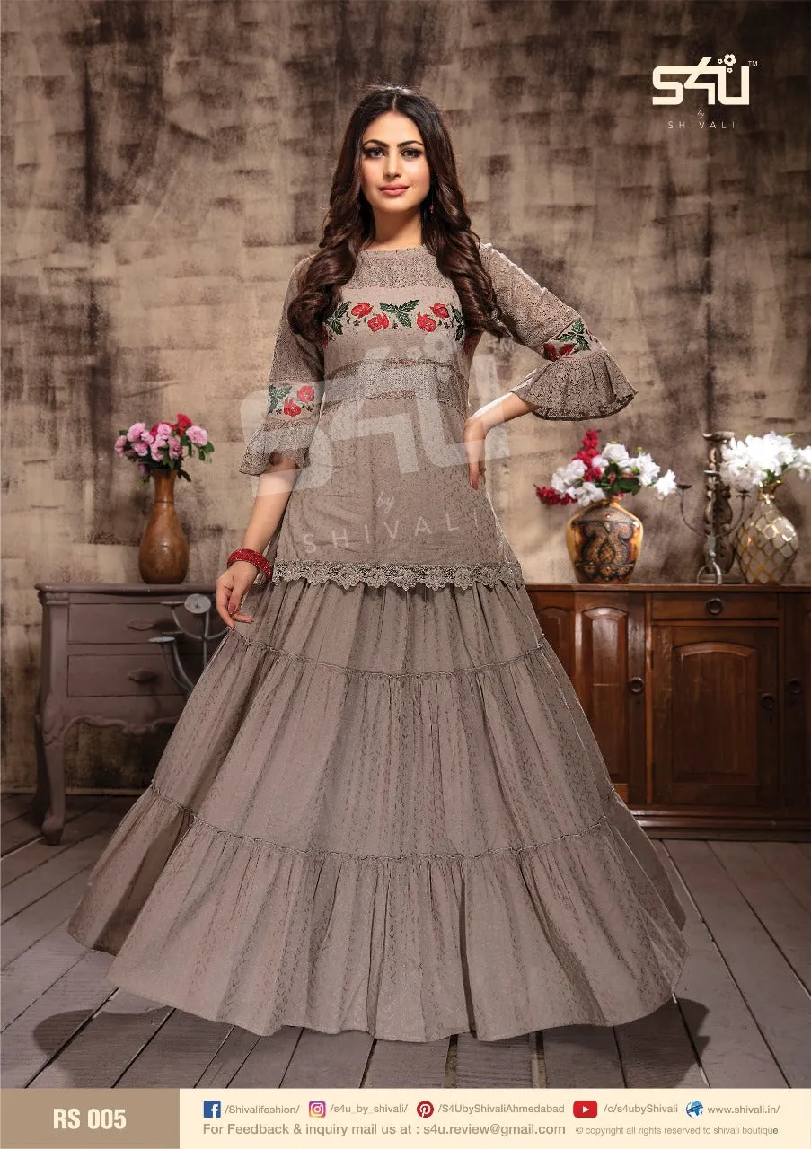 S4U Shivali Launched Retro Skirts Cotton Casual Wear Kurtis Collection