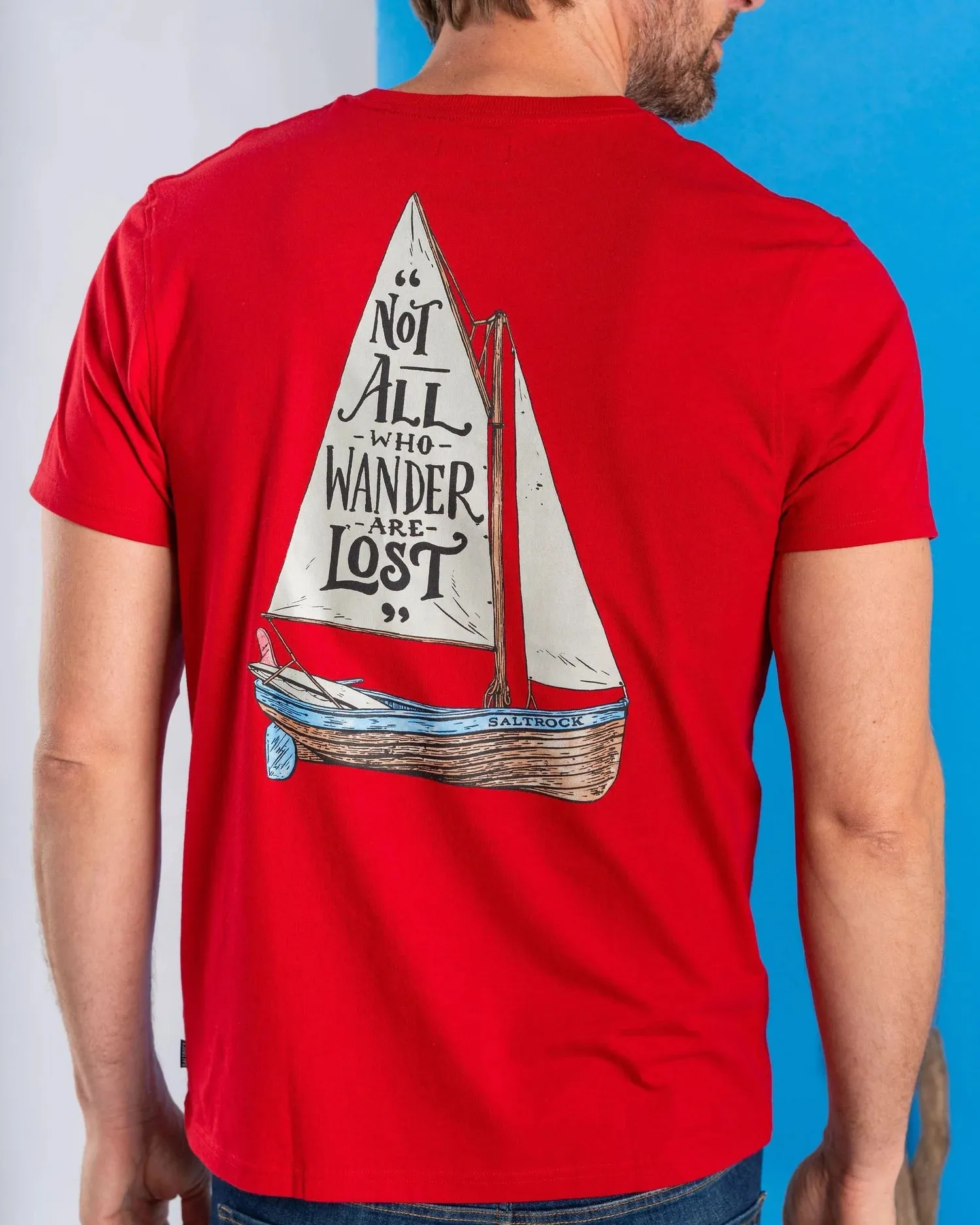 Saltrock Mens Lost Ships T-Shirt Tsb11703059 Red