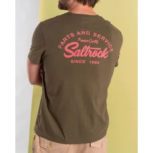 Saltrock Mens Strike Logo T-Shirt Tsb12501031 Khaki