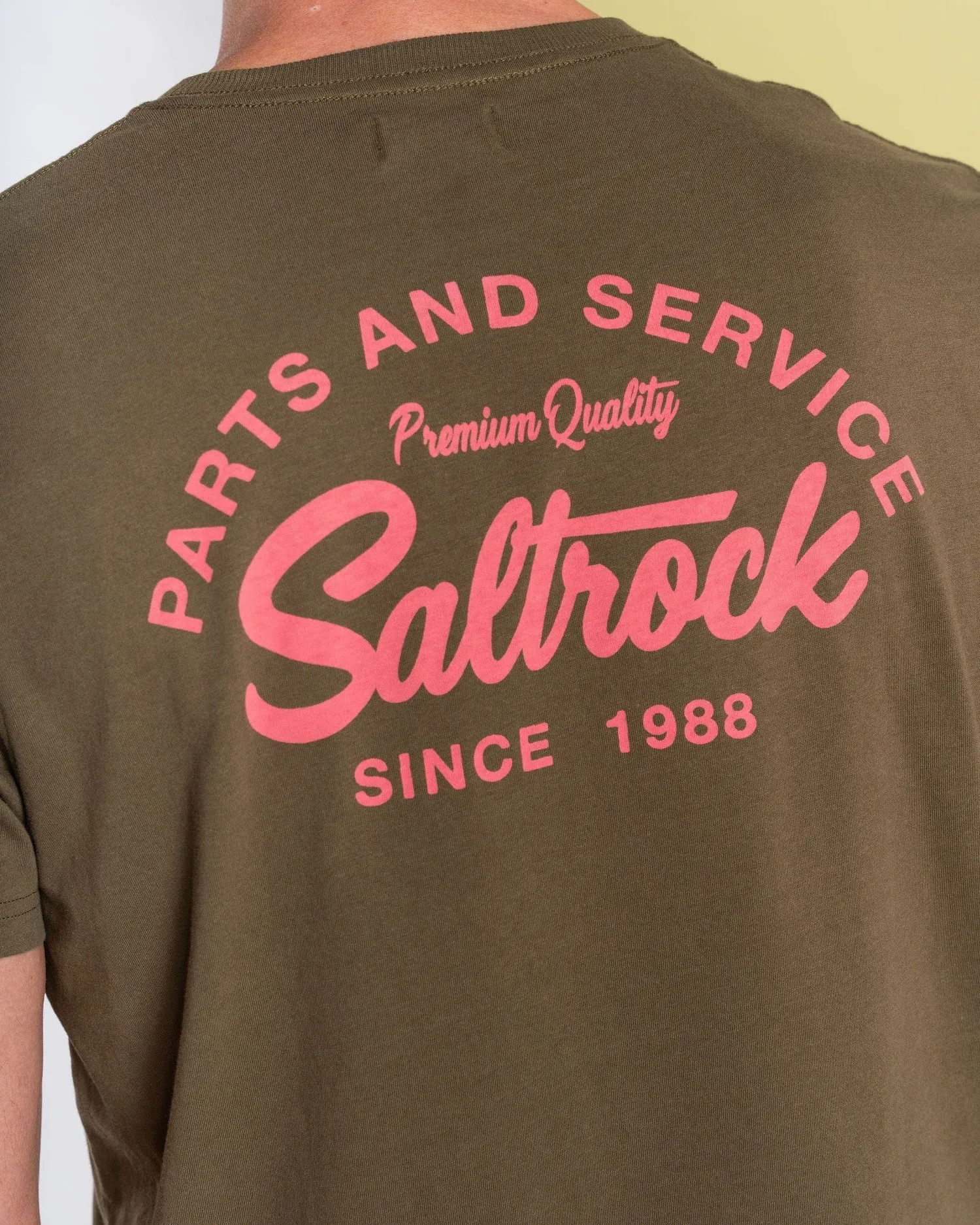 Saltrock Mens Strike Logo T-Shirt Tsb12501031 Khaki