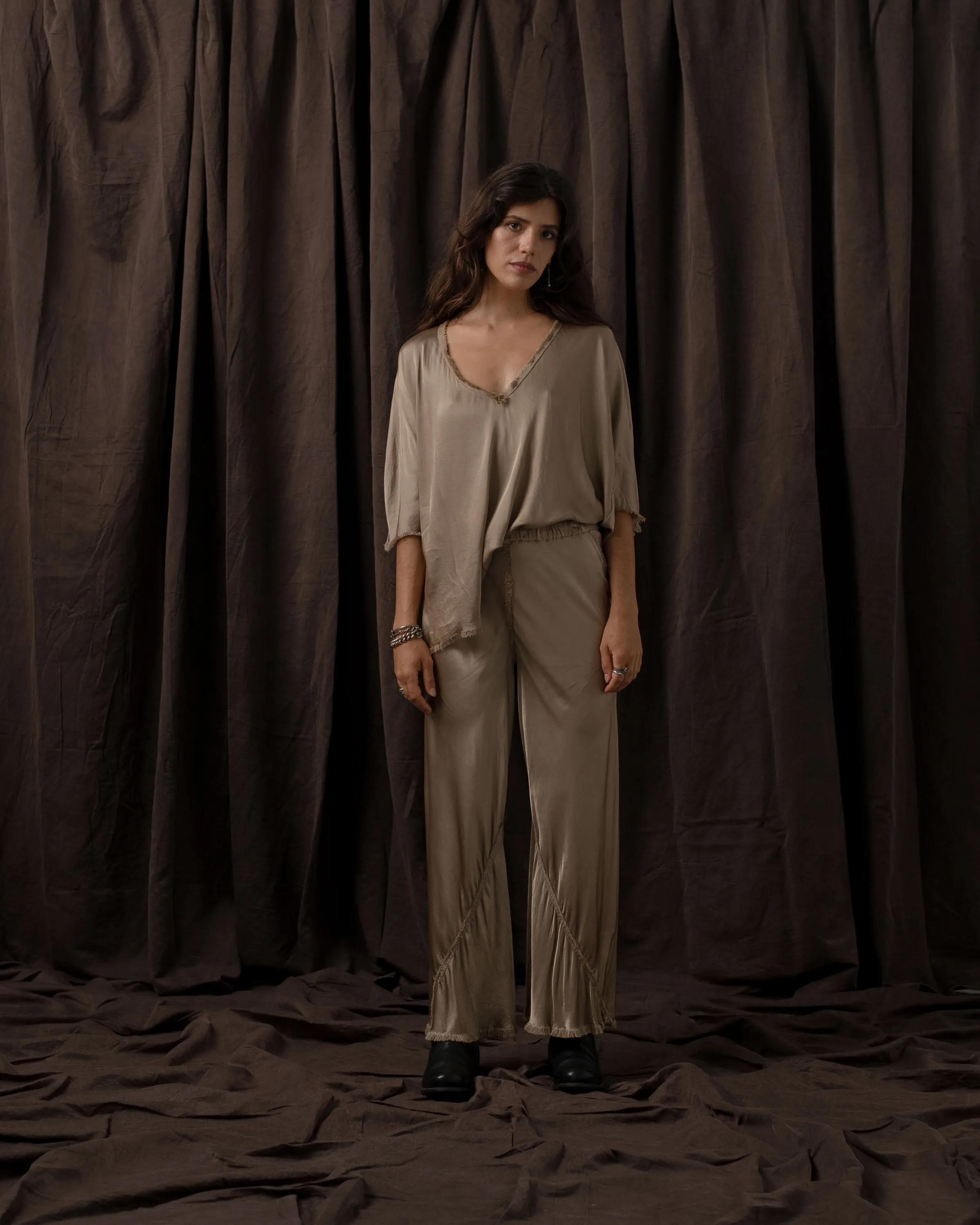 Short Milano Pants Rayon Antique Gold