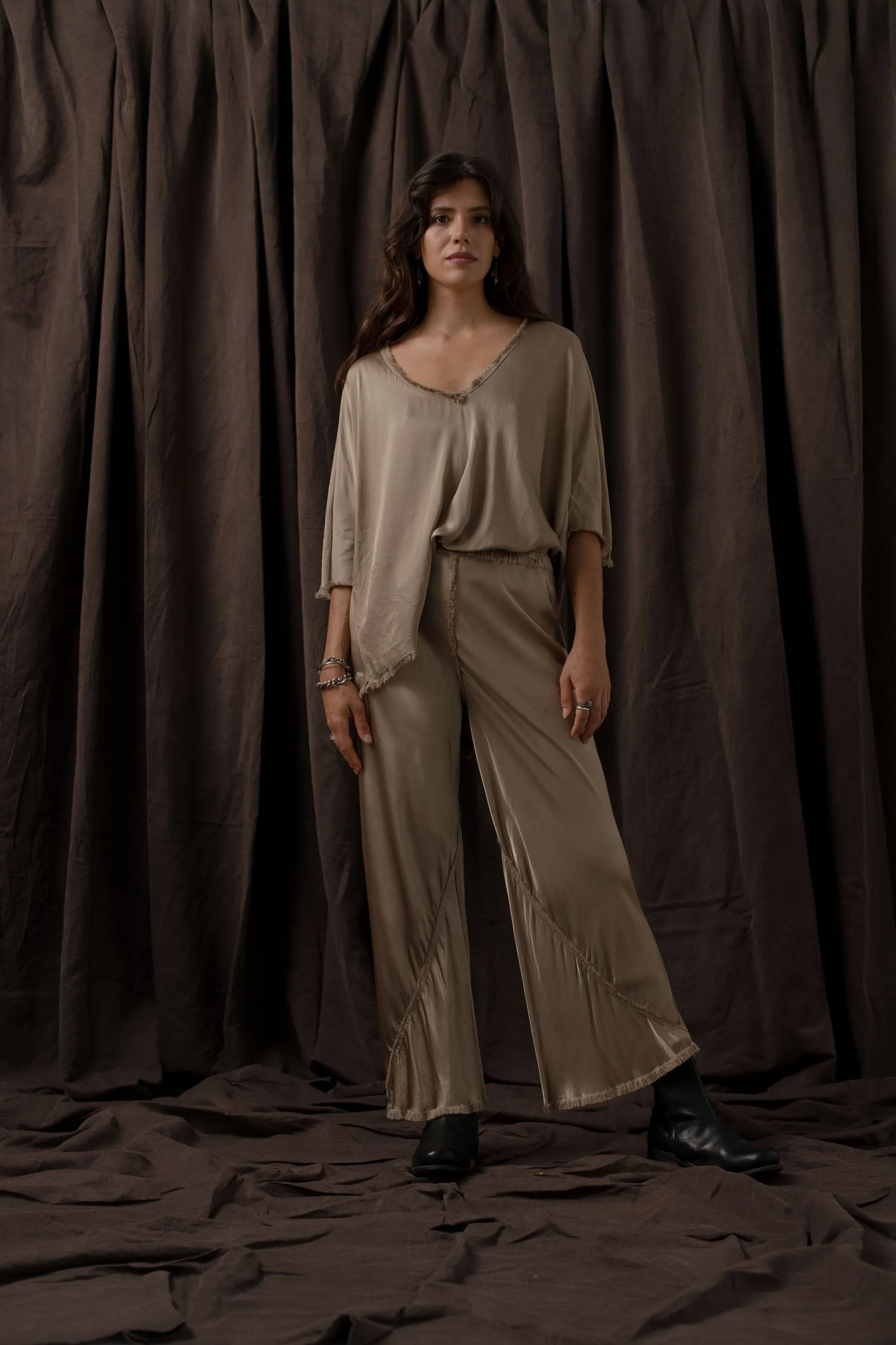 Short Milano Pants Rayon Antique Gold