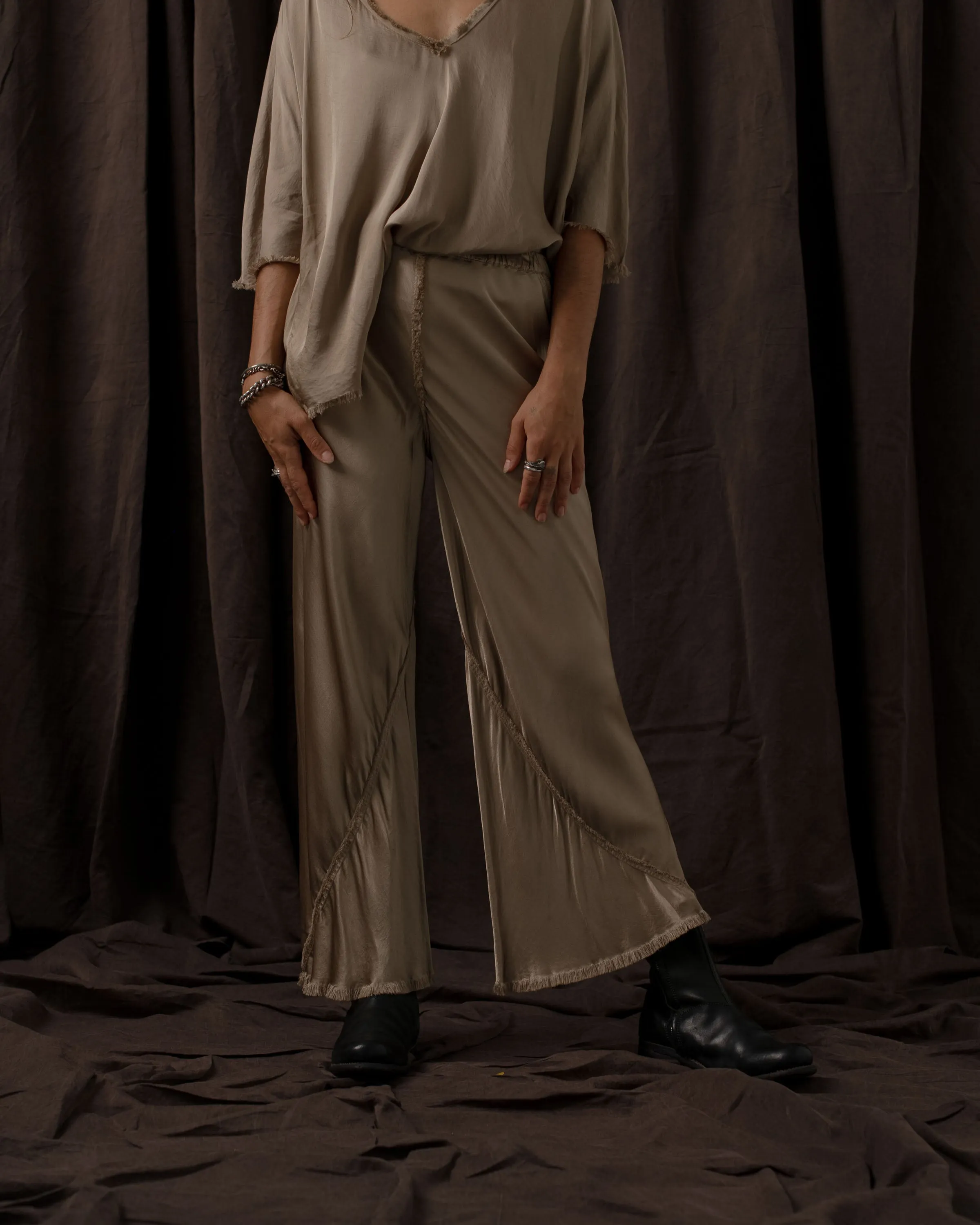 Short Milano Pants Rayon Antique Gold