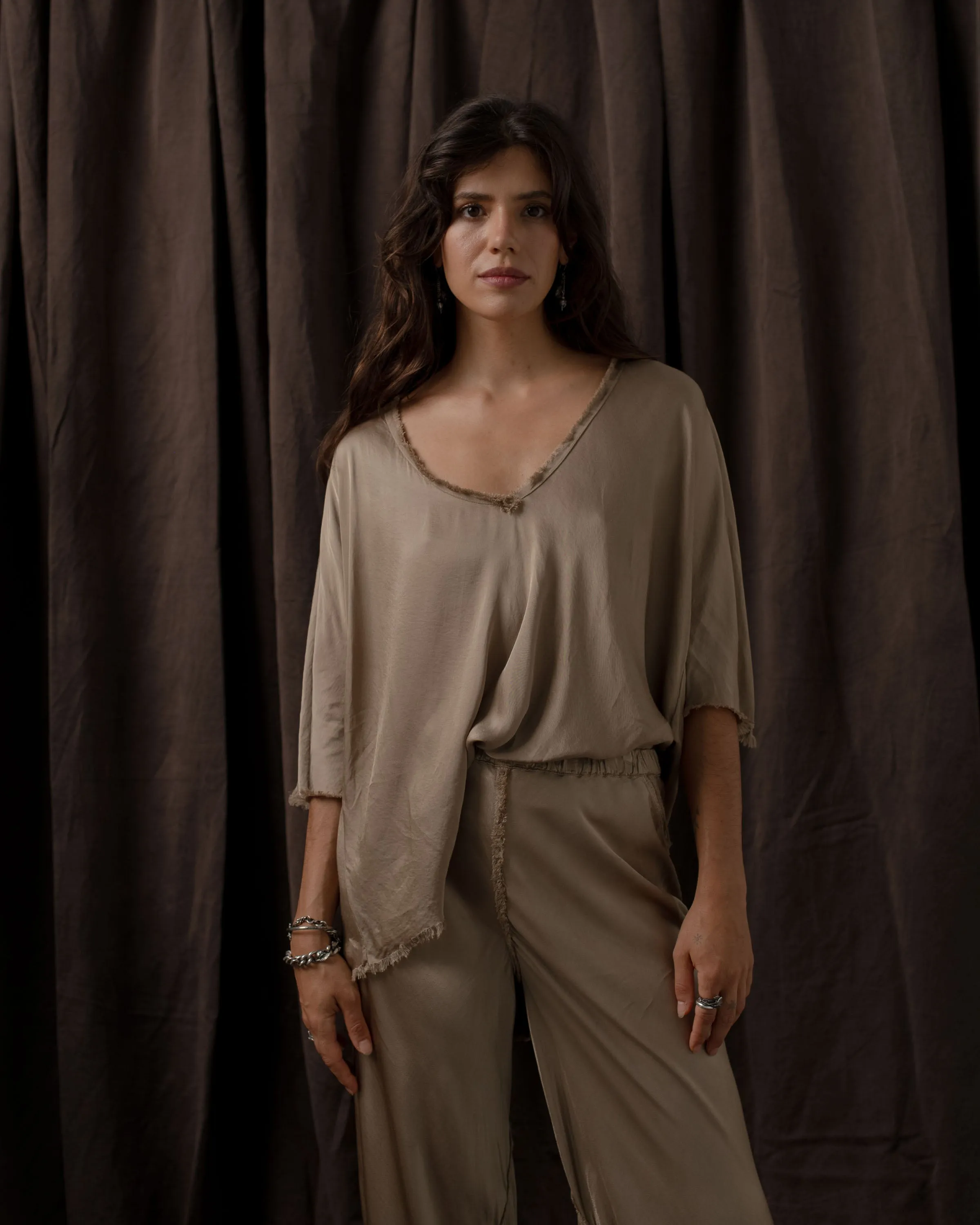 Short Milano Pants Rayon Antique Gold