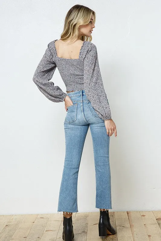 Stone Laced Smocking Top