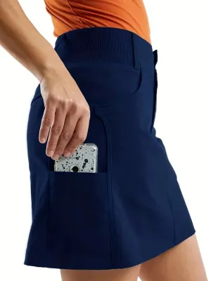 Versatile Simple Spring Fall Blue Skirt